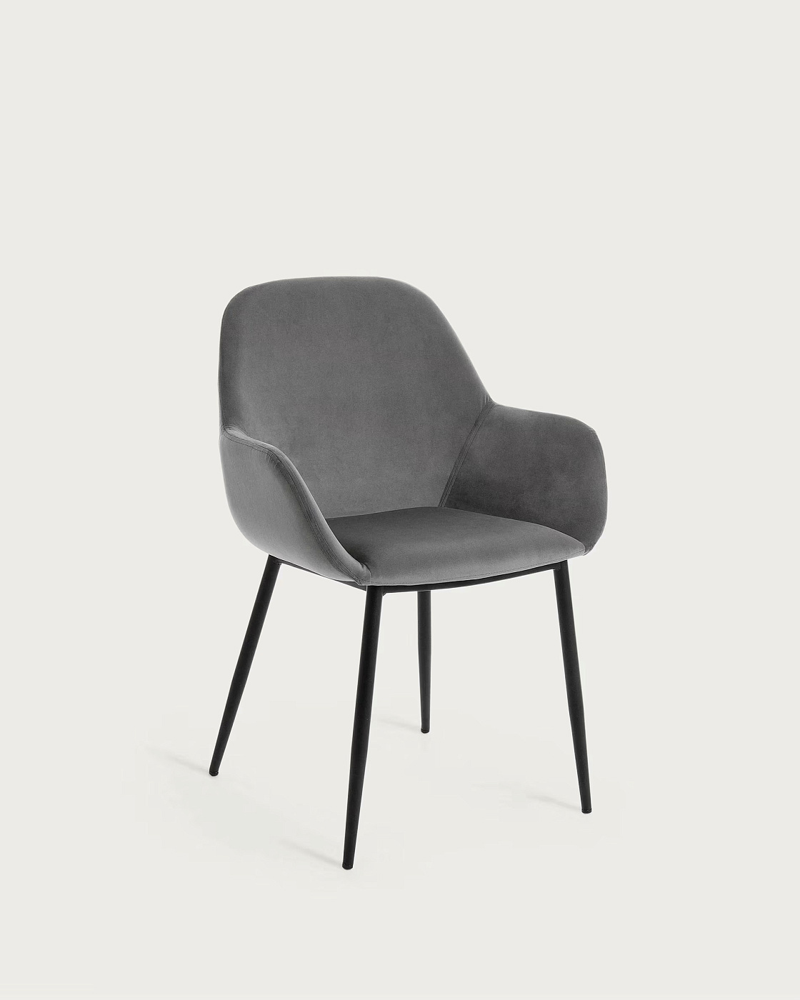 Изображение товара Стул La forma Konna 52x79x49 см велюр цвет графит