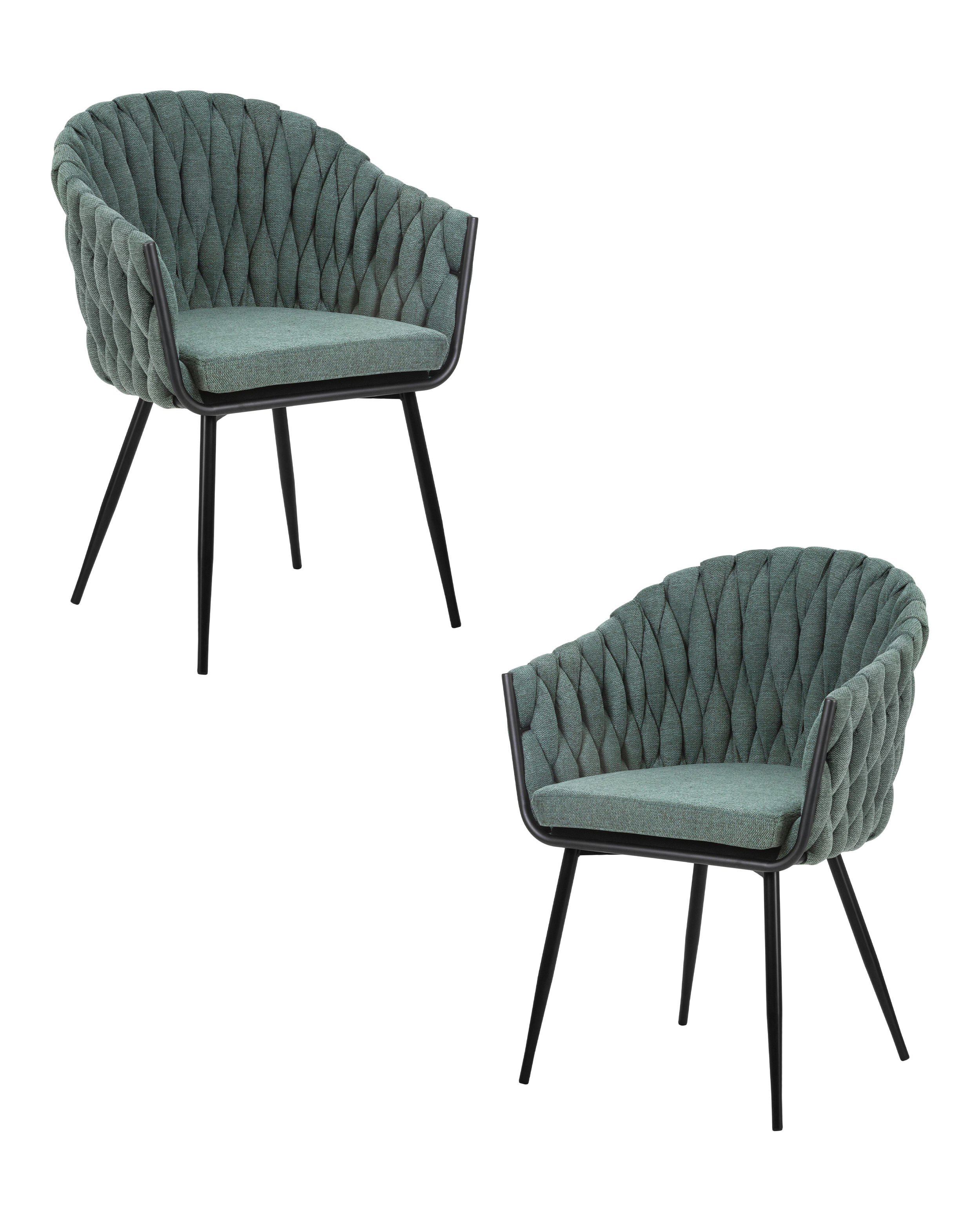 Изображение товара Комплект кухонных стульев Dobrin Matilda 2 шт зеленый