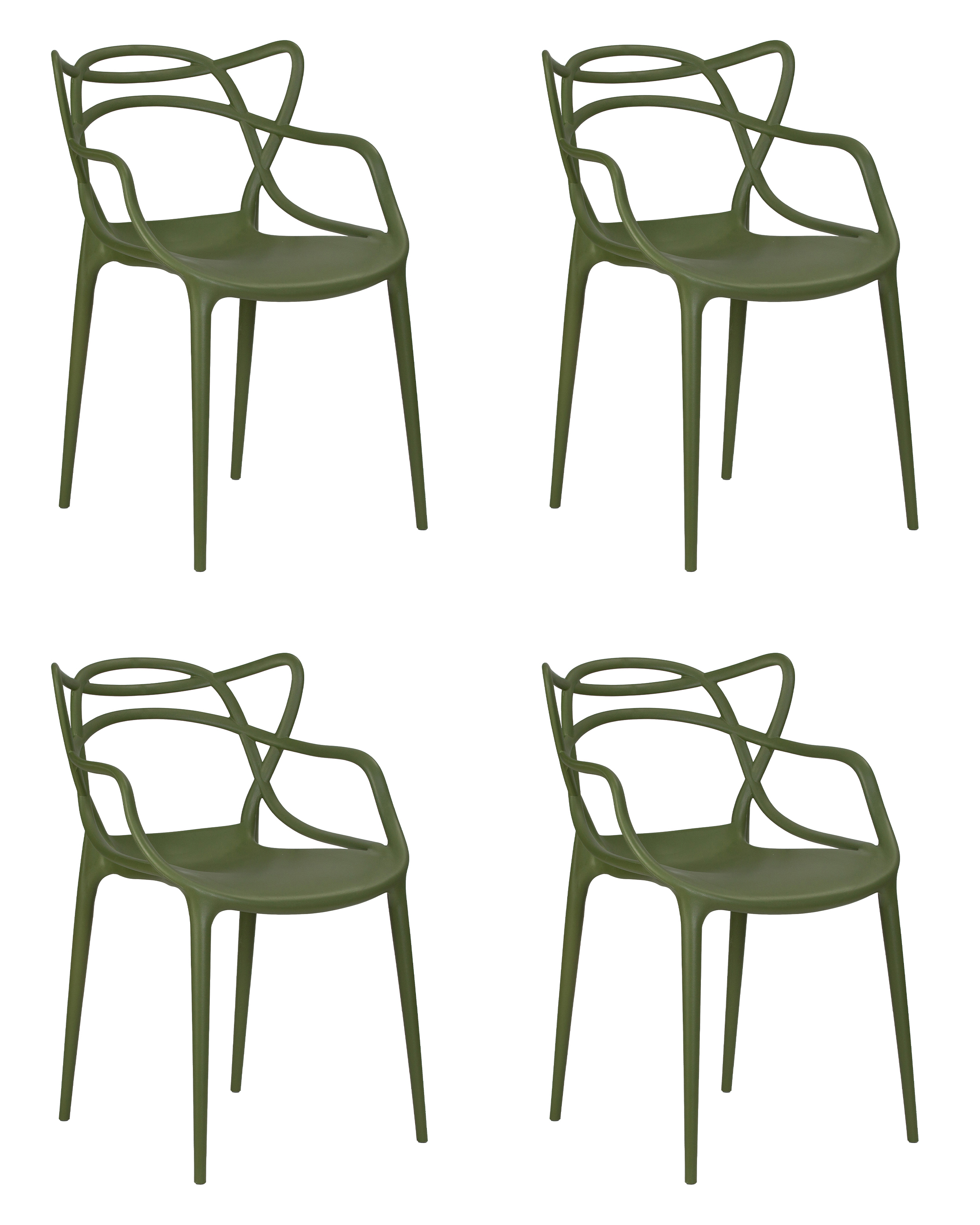 Изображение товара Комплект кухонных стульев Dobrin Masters lmzl-pp601 4 шт зеленый