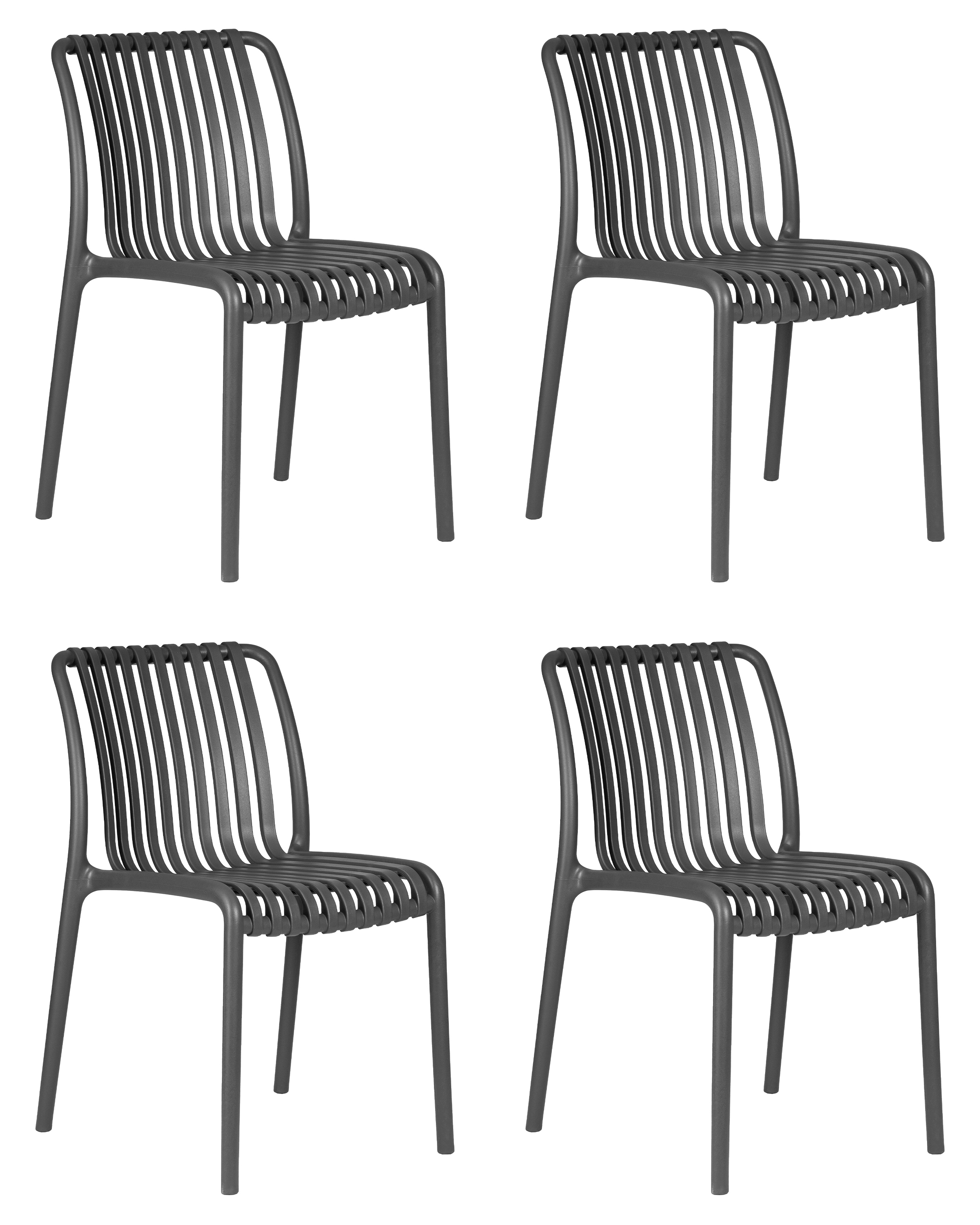 Изображение товара Комплект кухонных стульев Dobrin Walter lmzl-pp776 4 шт темно-серые современного стиля