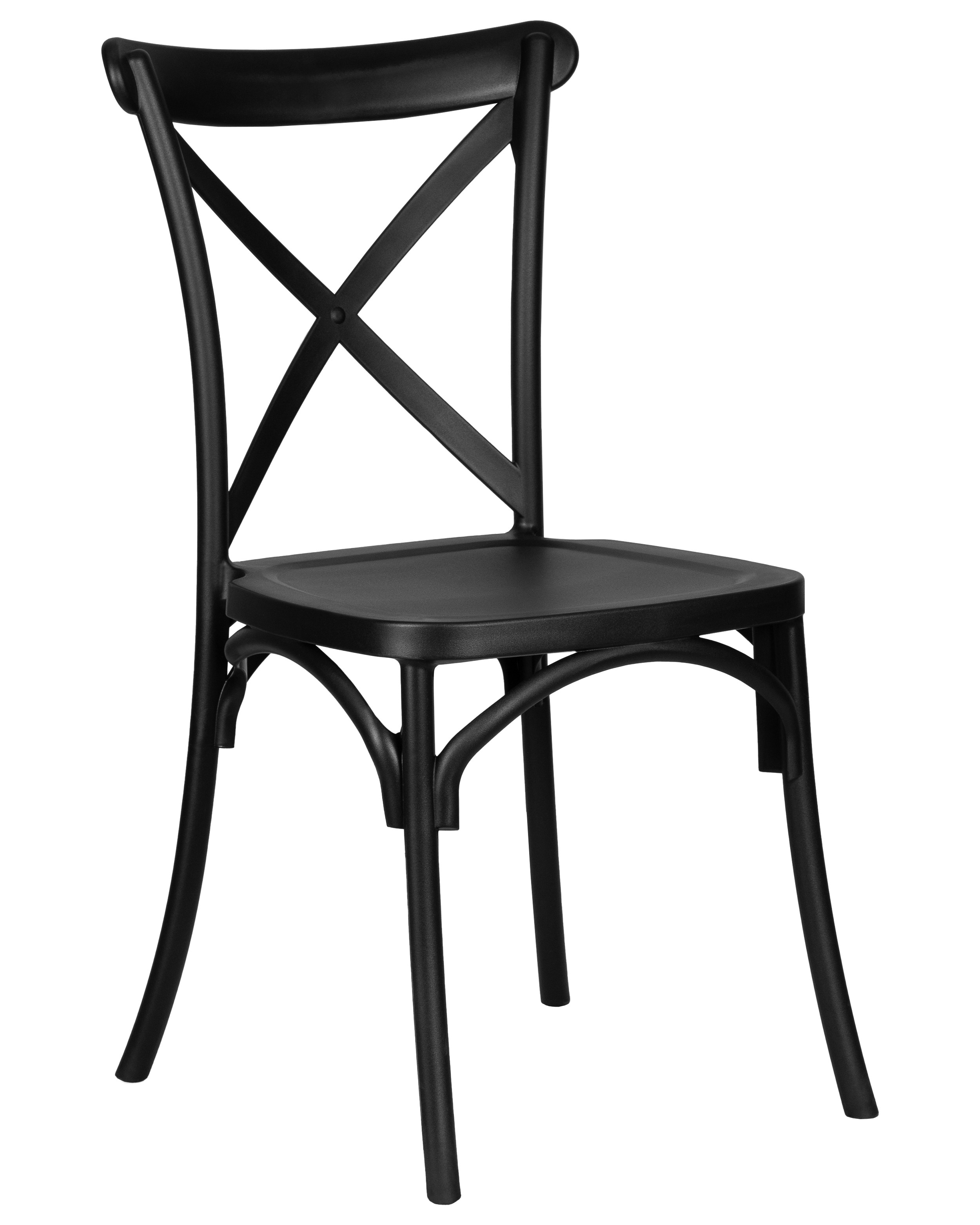 Изображение товара Кухонный стул Dobrin Zilan 45x45x50.5 см пластик цвет черный