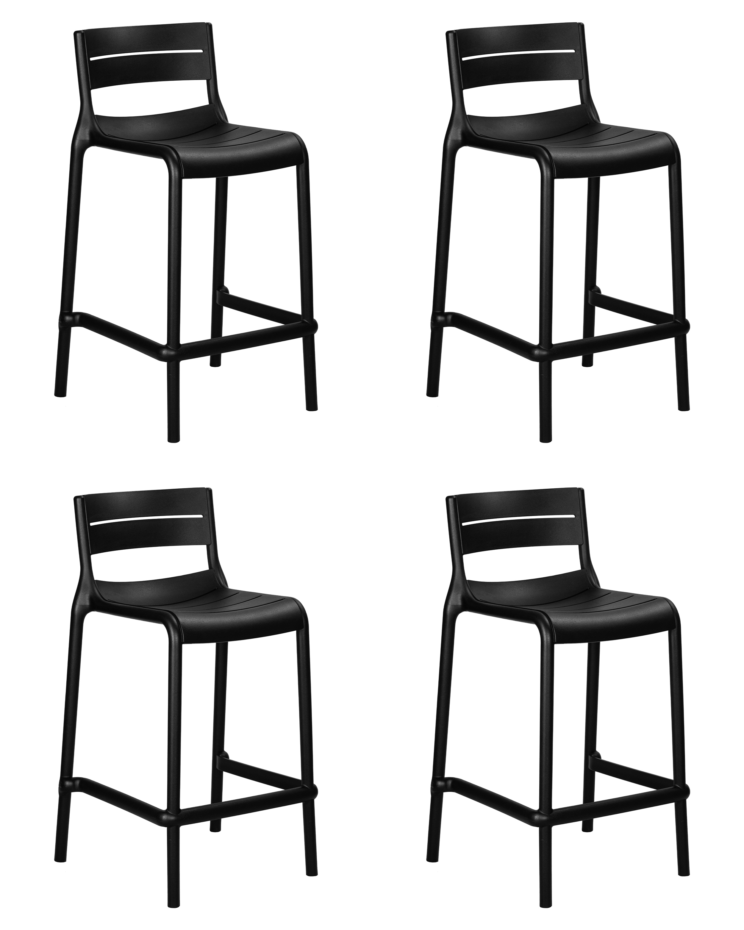 Изображение товара Полубарный стул Dobrin Nessa D0000000000000012971 45x89.3 см цвет черный