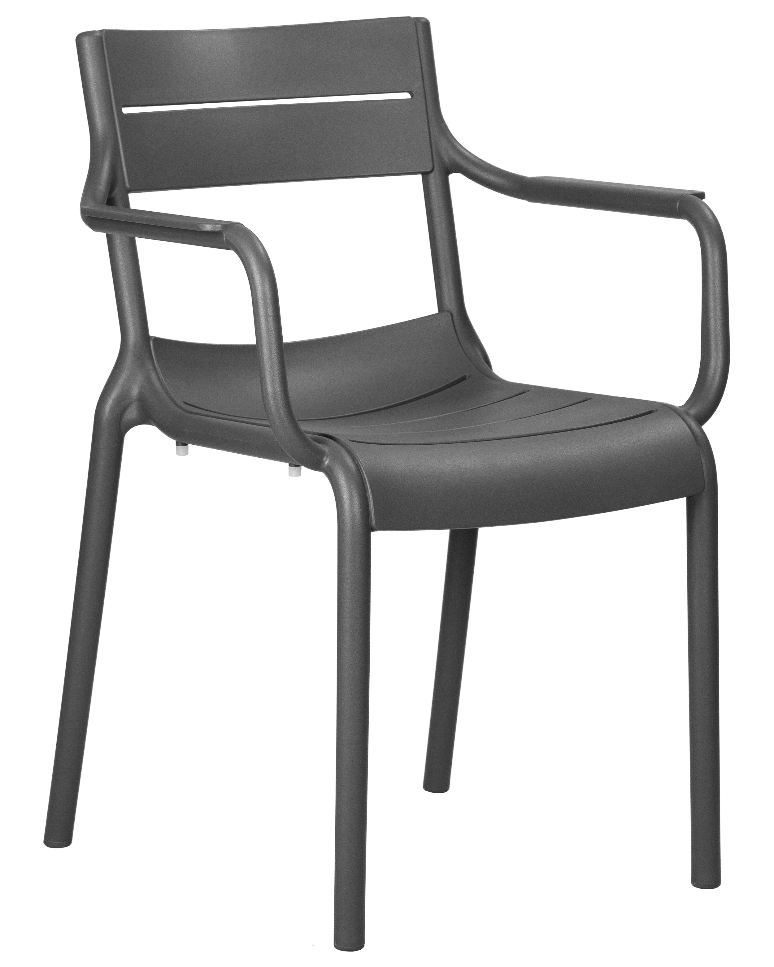 Изображение товара Кухонный стул DOBRIN TIM ARM темно-серый пластик современный дизайн