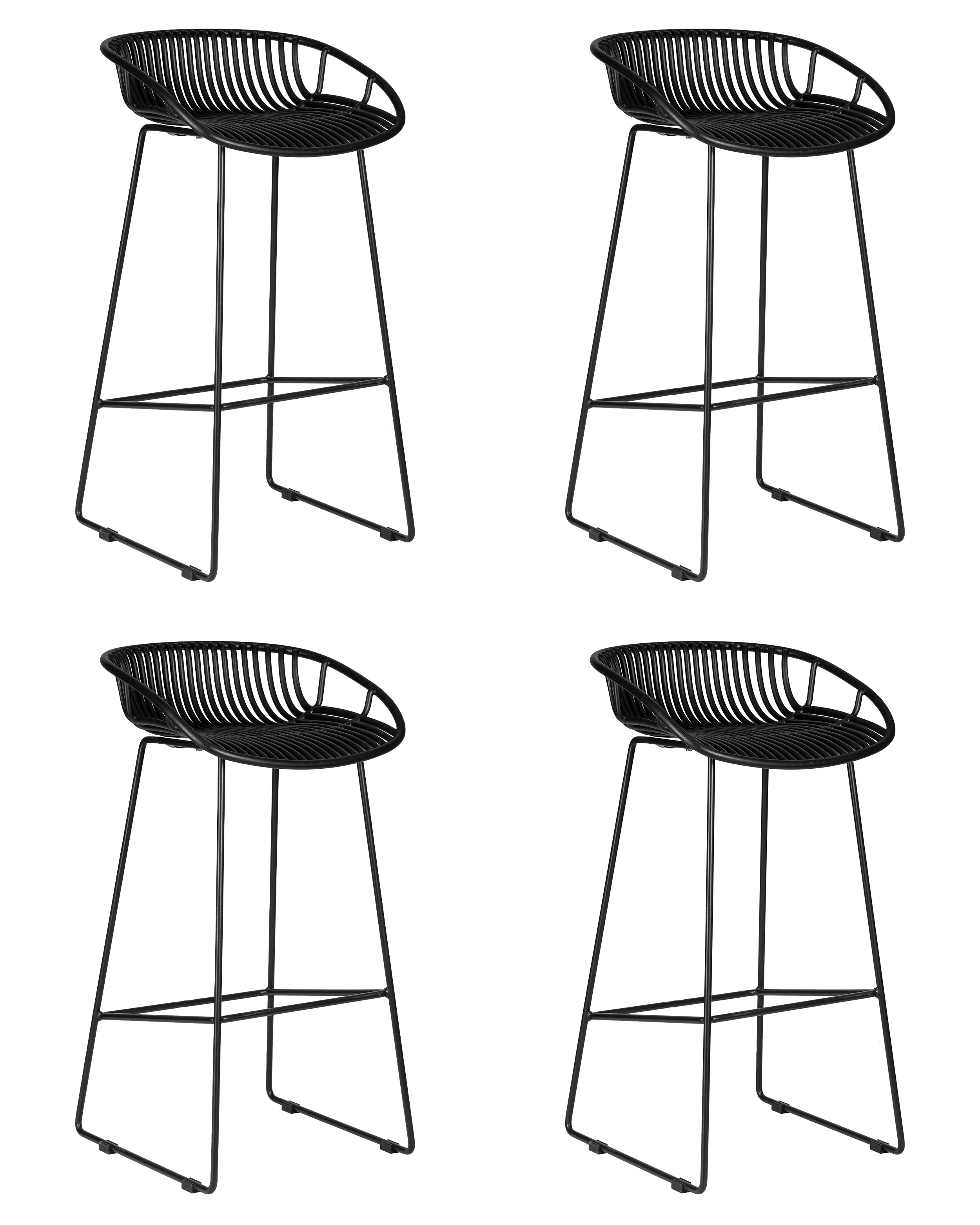 Изображение товара Комплект барных стульев 4 шт Dobrin Frank lmzl-pp775a 45.5x87x45.5 см цвет черный