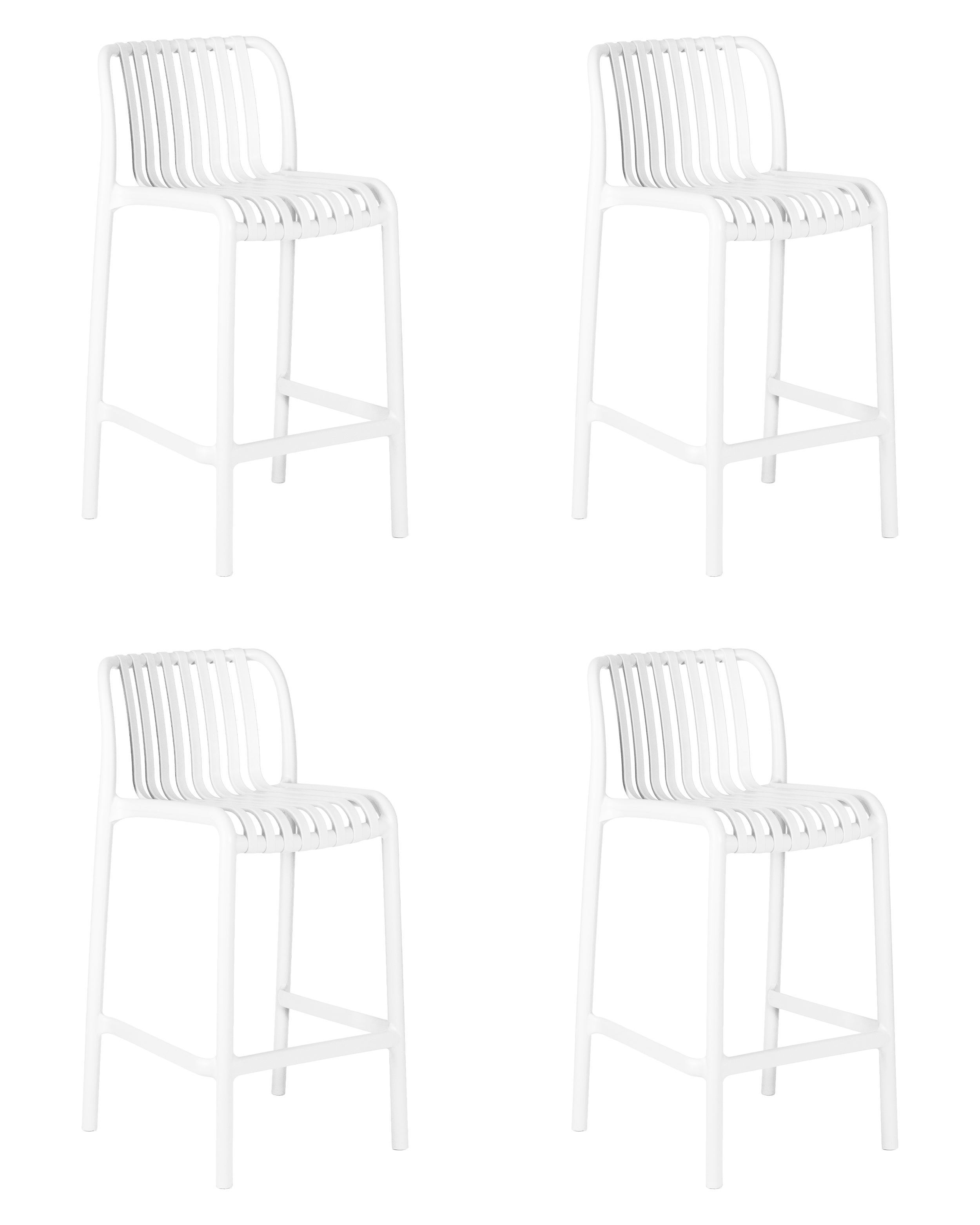 Изображение товара Комплект барных стульев DOBRIN CHLOE 4 шт белые