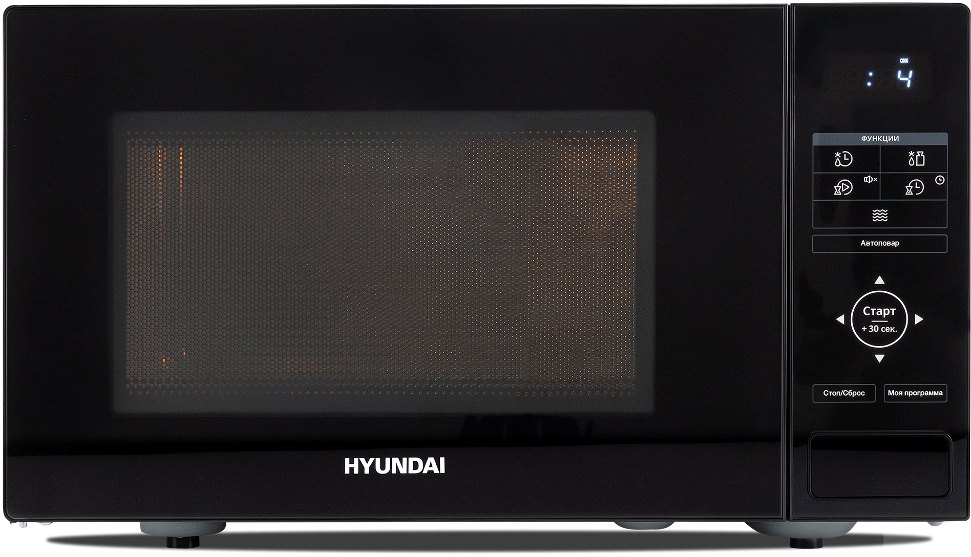 Изображение товара Микроволновая печь Hyundai HYM-D3038 23л 900Вт черная со сенсорным управлением