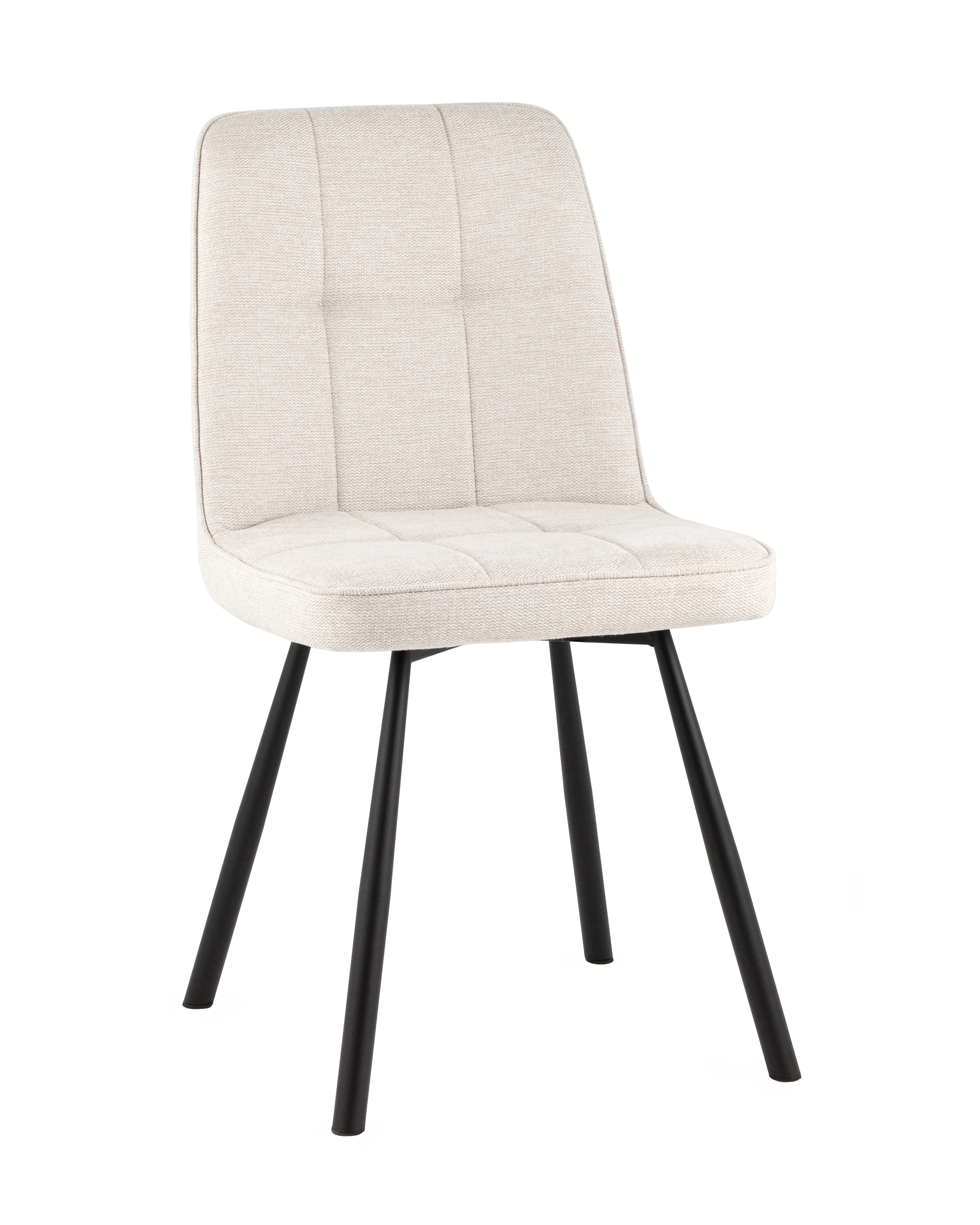 Изображение товара Обеденный стул для кухни кремовый современный из металл и рогожки