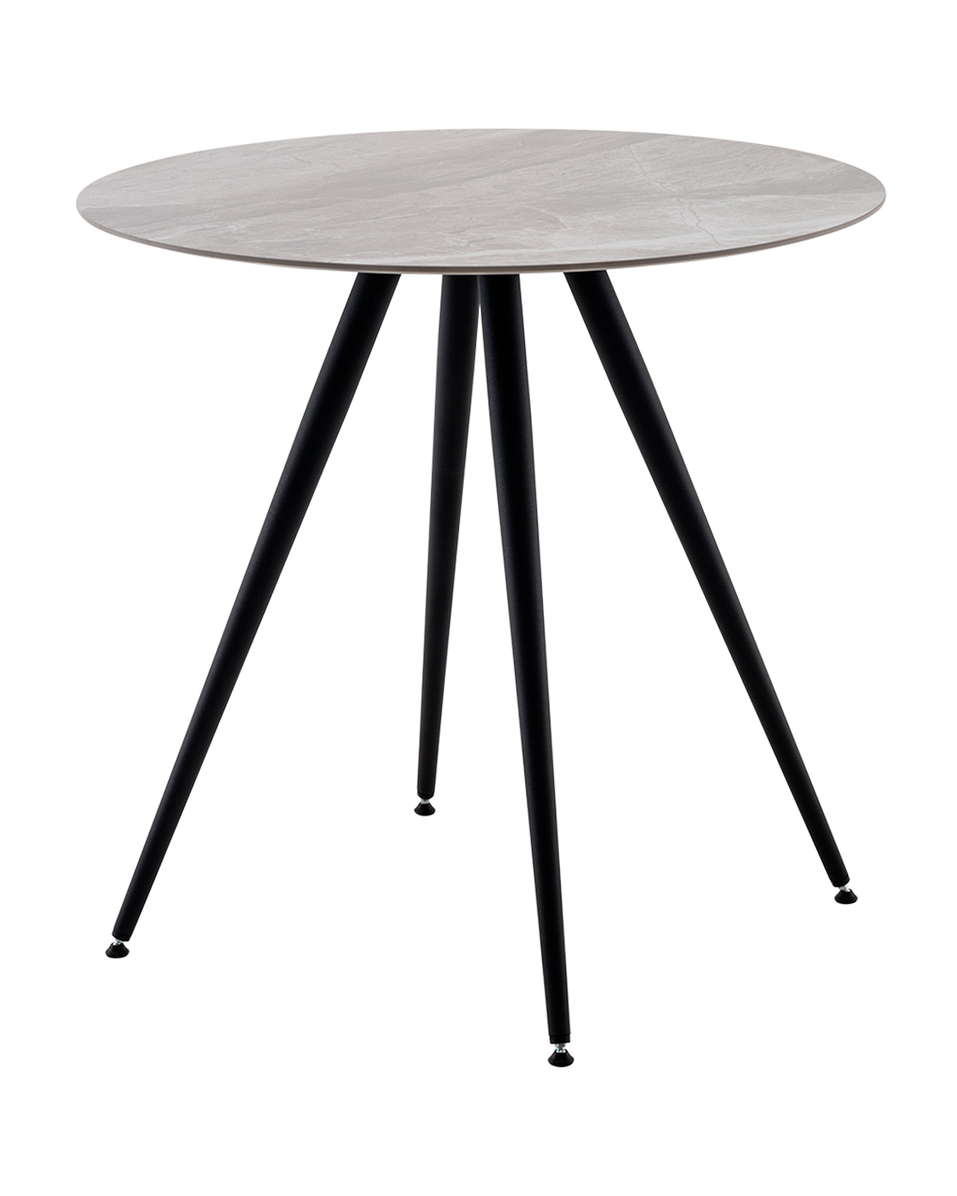 Изображение товара Круглый кухонный стол Stool group 80x80 см с керамической столешницей серый мрамор