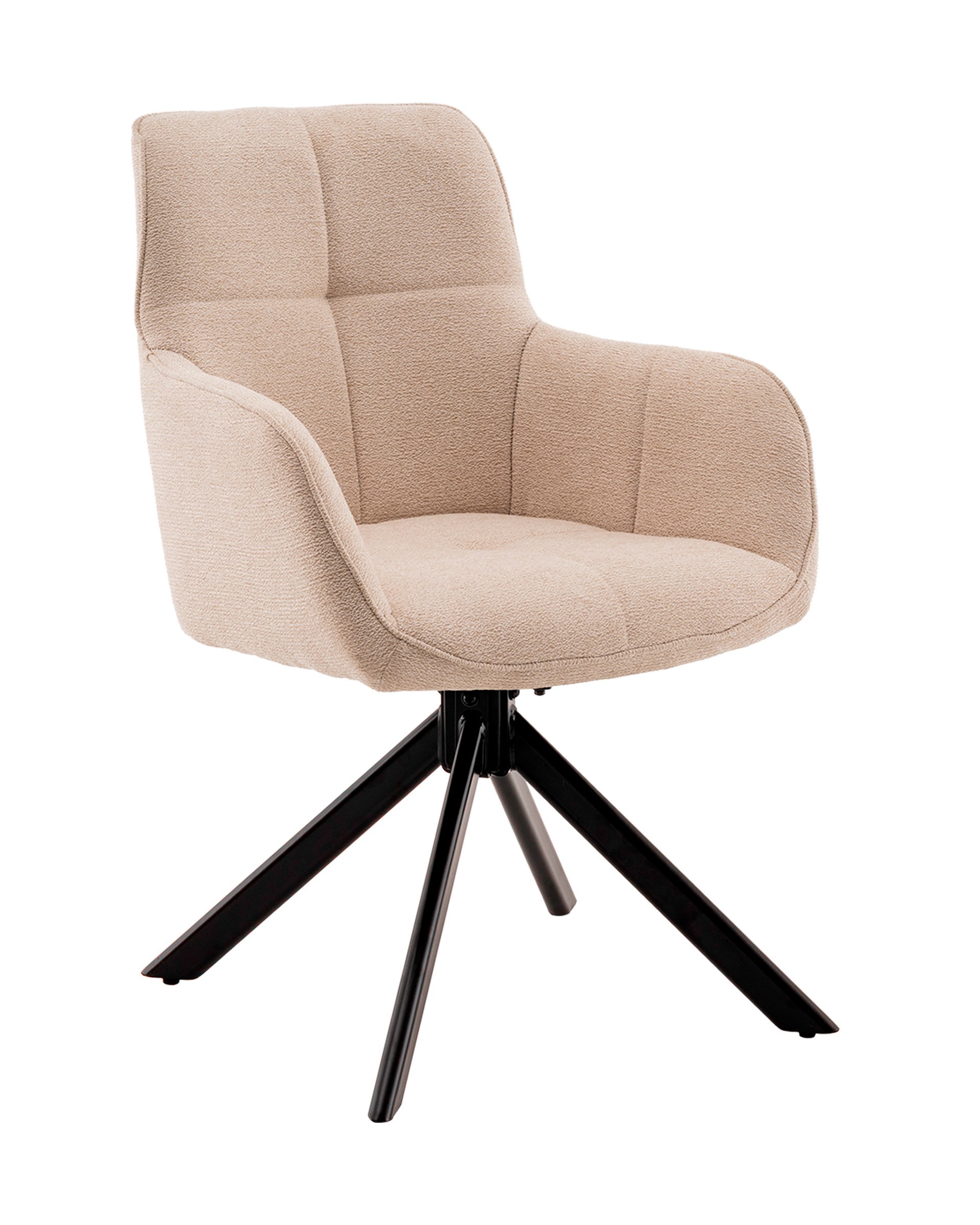 Изображение товара Обеденные стулья комплект 2 шт, вращающиеся, Кремовые, современный дизайн