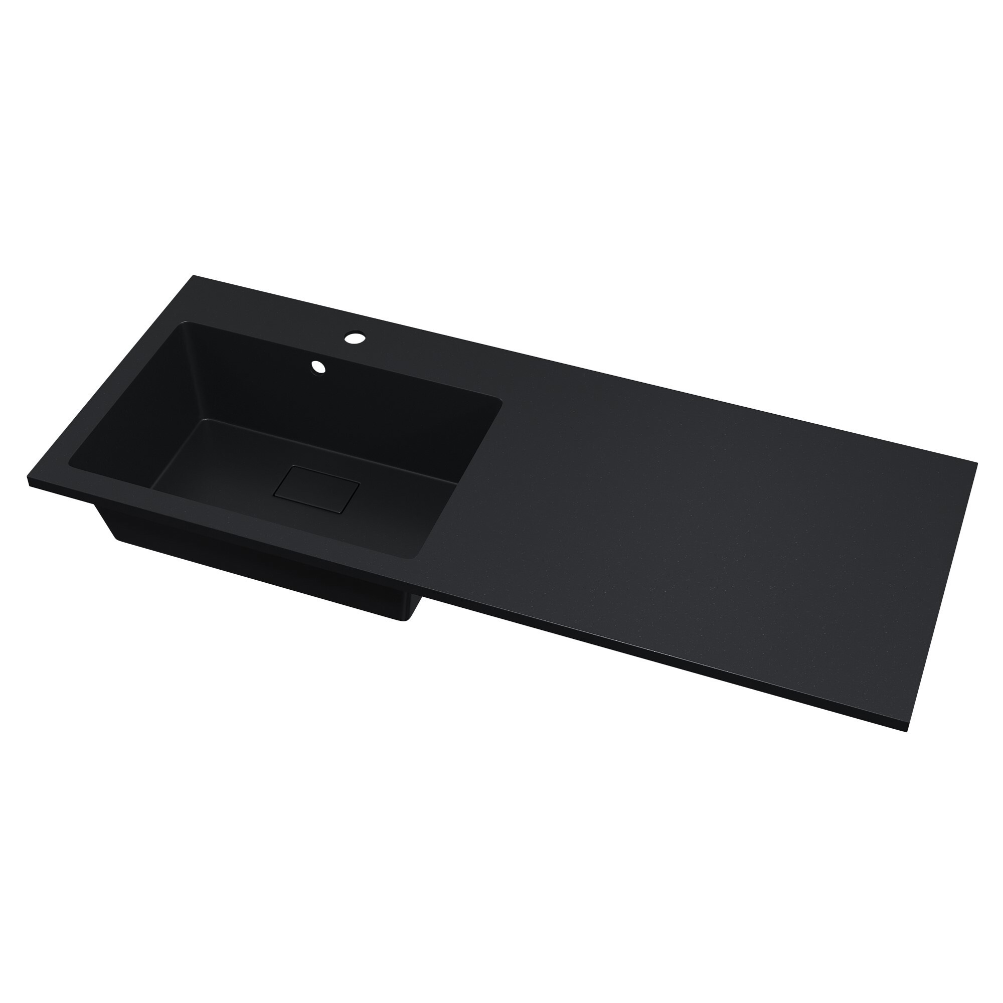 Изображение товара Раковина Cosmos 120 черная из искусственного камня с отверстием под смеситель