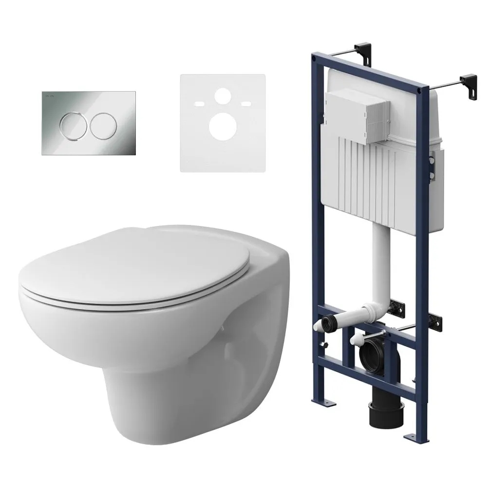 Изображение товара Комплект инсталляция с унитазом Damixa DX15.IS40151.1700_7214 цвет белый