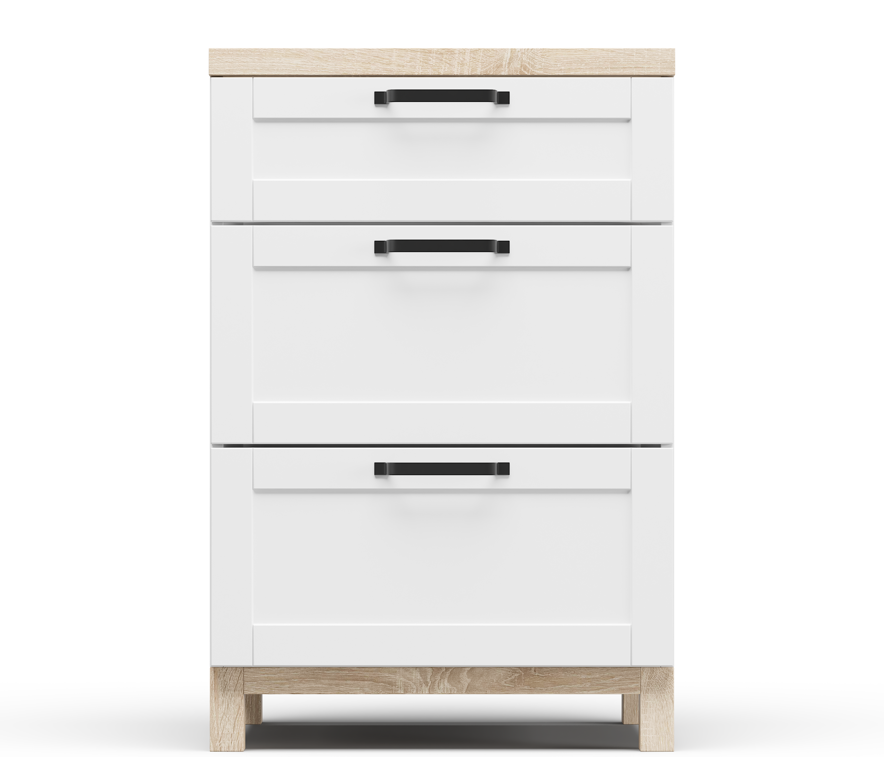 Изображение товара Комод Диван не мебель Техас 1 3 ящика 55х45х83 см ЛДСП цвет белый