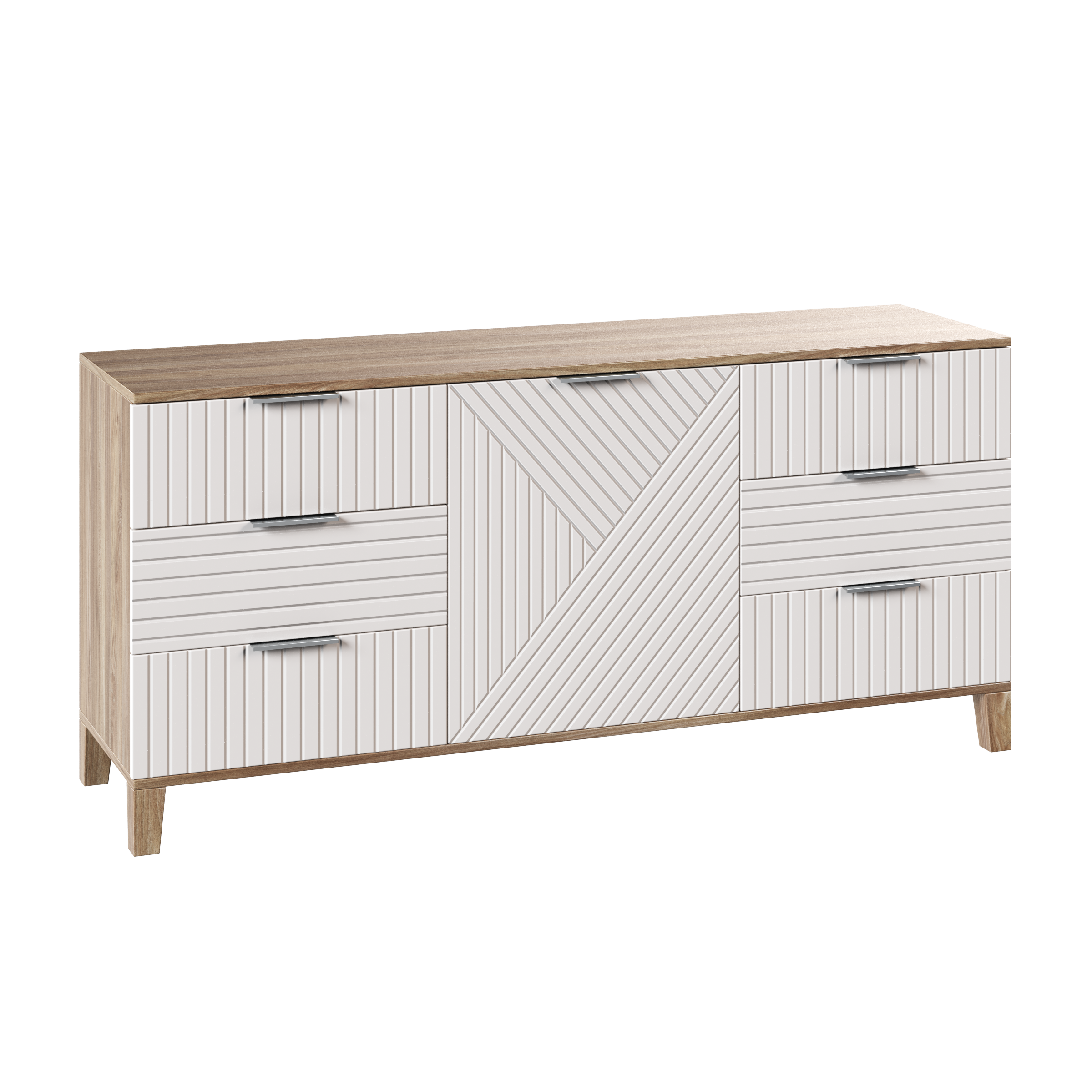 Изображение товара Комод Марвин 33 с 6 ящиками белый современный стиль российский