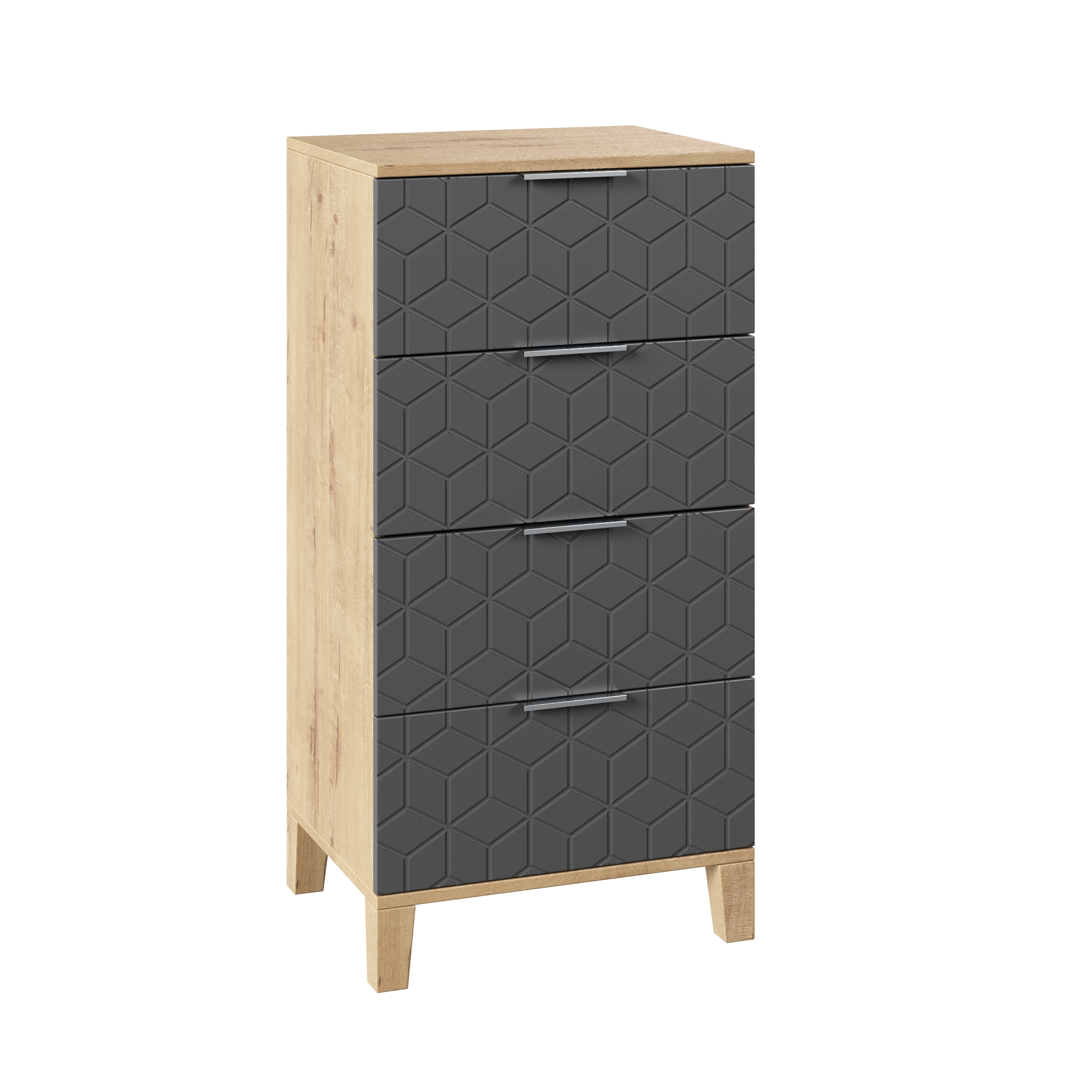 Изображение товара Комод Диван не мебель Марвин 6 4 ящика 50х40х100 см ЛДСП цвет серый