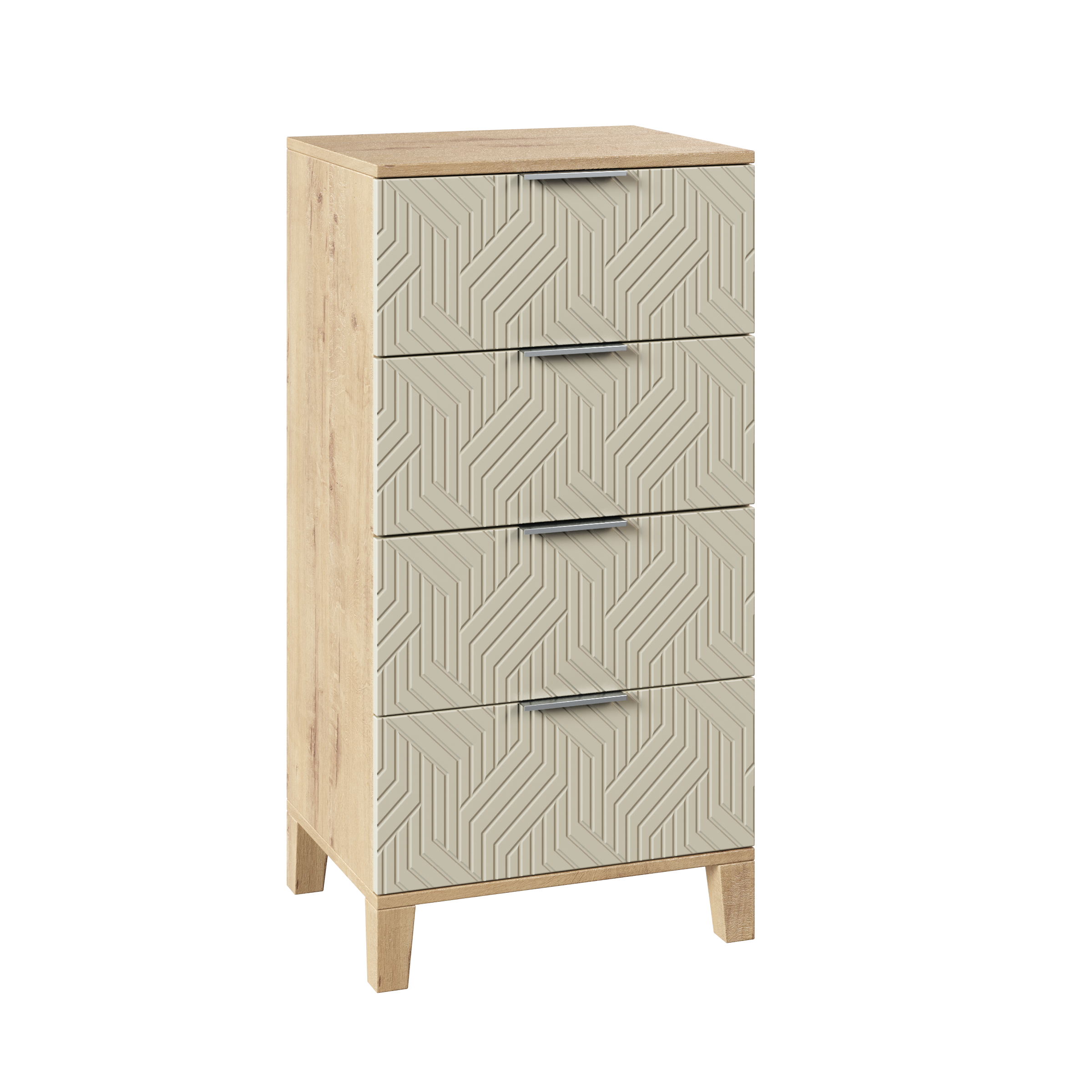 Изображение товара Комод Диван не мебель Марвин 6 4 ящика 50х40х100 см ЛДСП цвет светло-бежевый