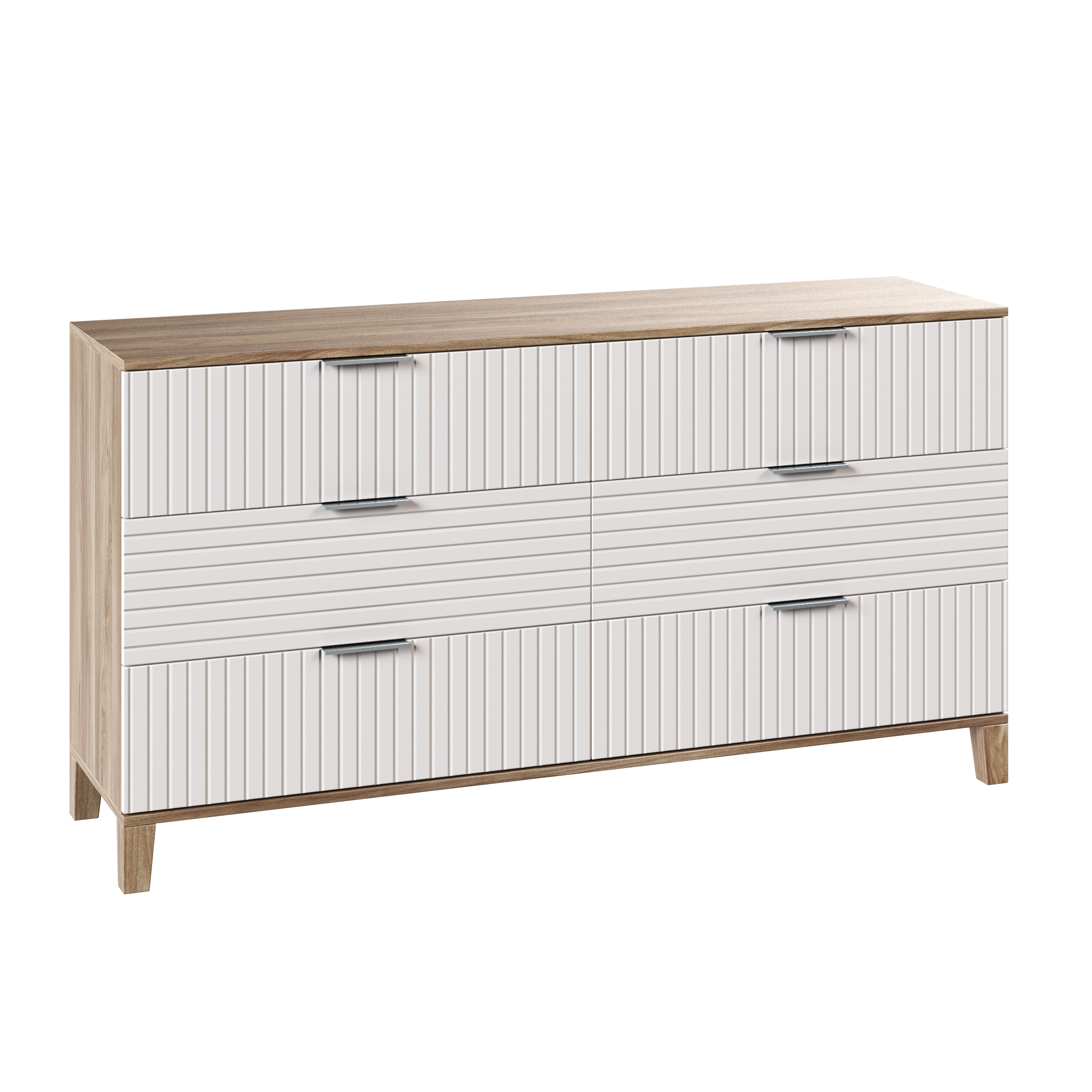 Изображение товара Комод Марвин 7 ящиков современный белый с геометрической фрезеровкой Изображение товара Комод Марвин 7 ящиков современный белый с геометрической фрезеровкой