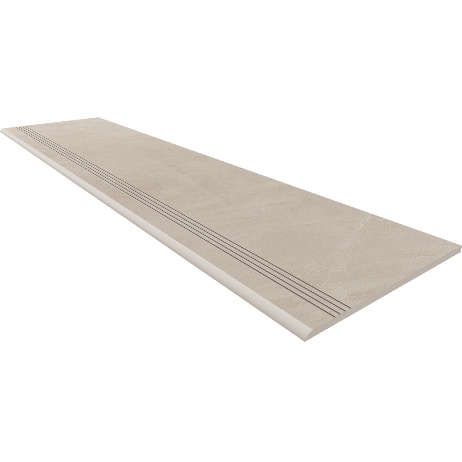 Изображение товара Ступень из керамогранита Estima Graffito GF02 30x120 см бежево-серая