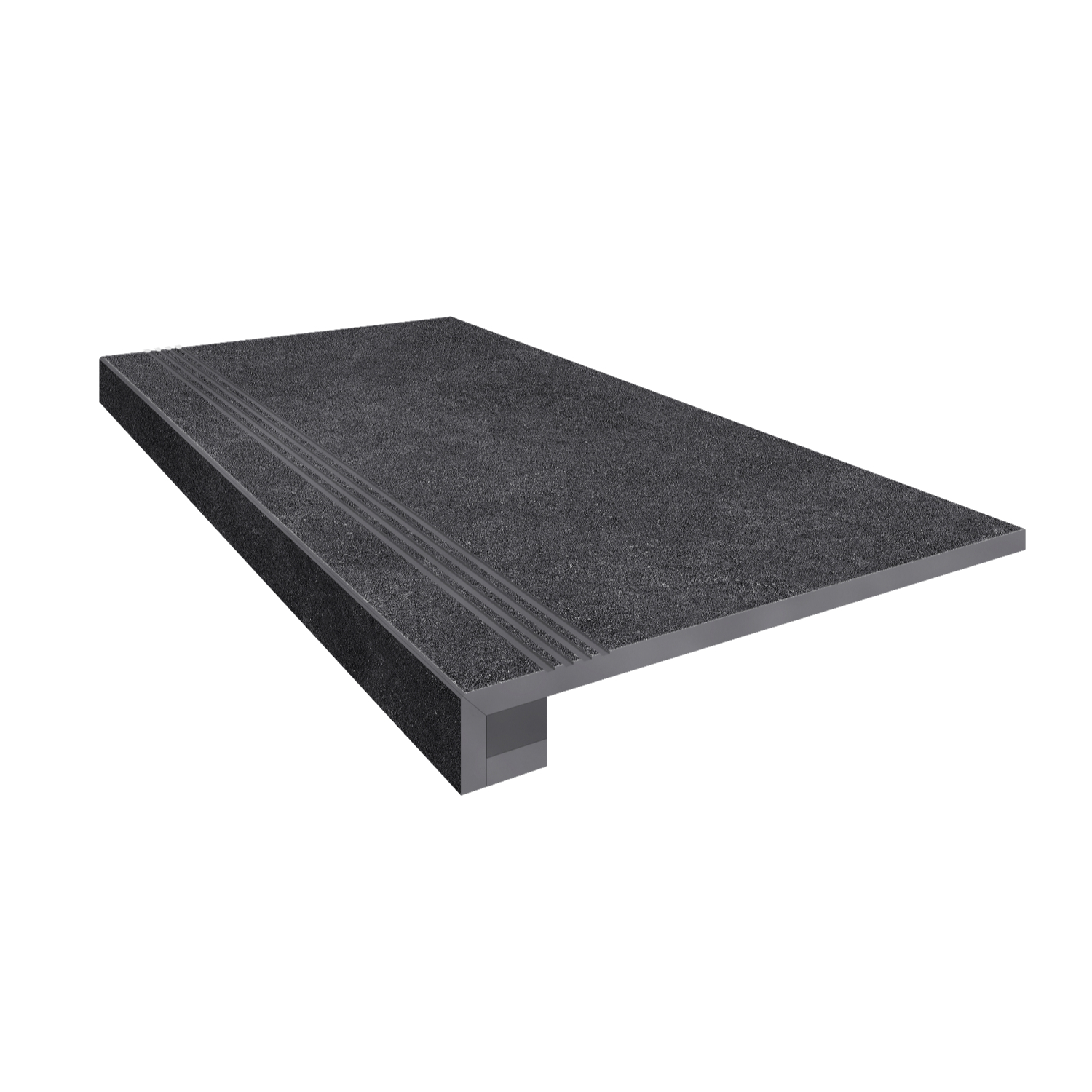 Изображение товара Комплект ступень с подступенком из керамогранита Estima Luna LN04 33x120 см черный