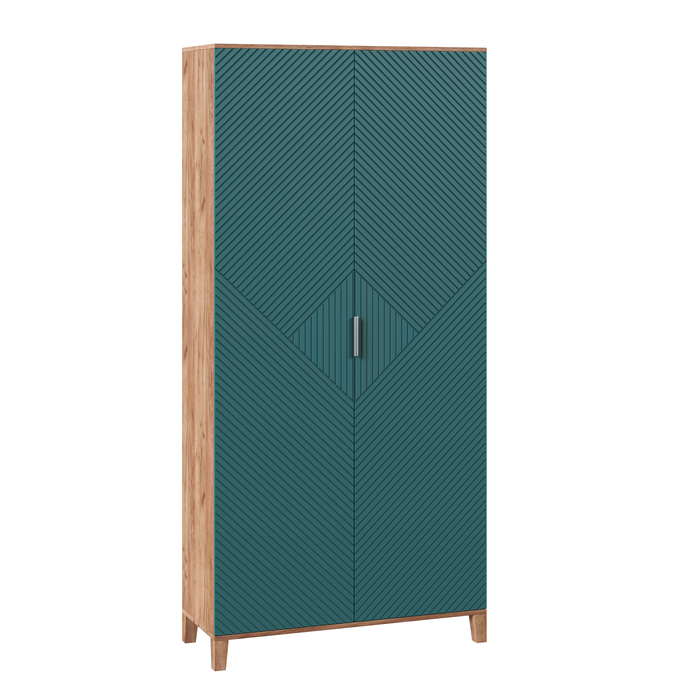 Изображение товара Шкаф распашной Диван не мебель Марвин 100x210x40 см Аквамарин