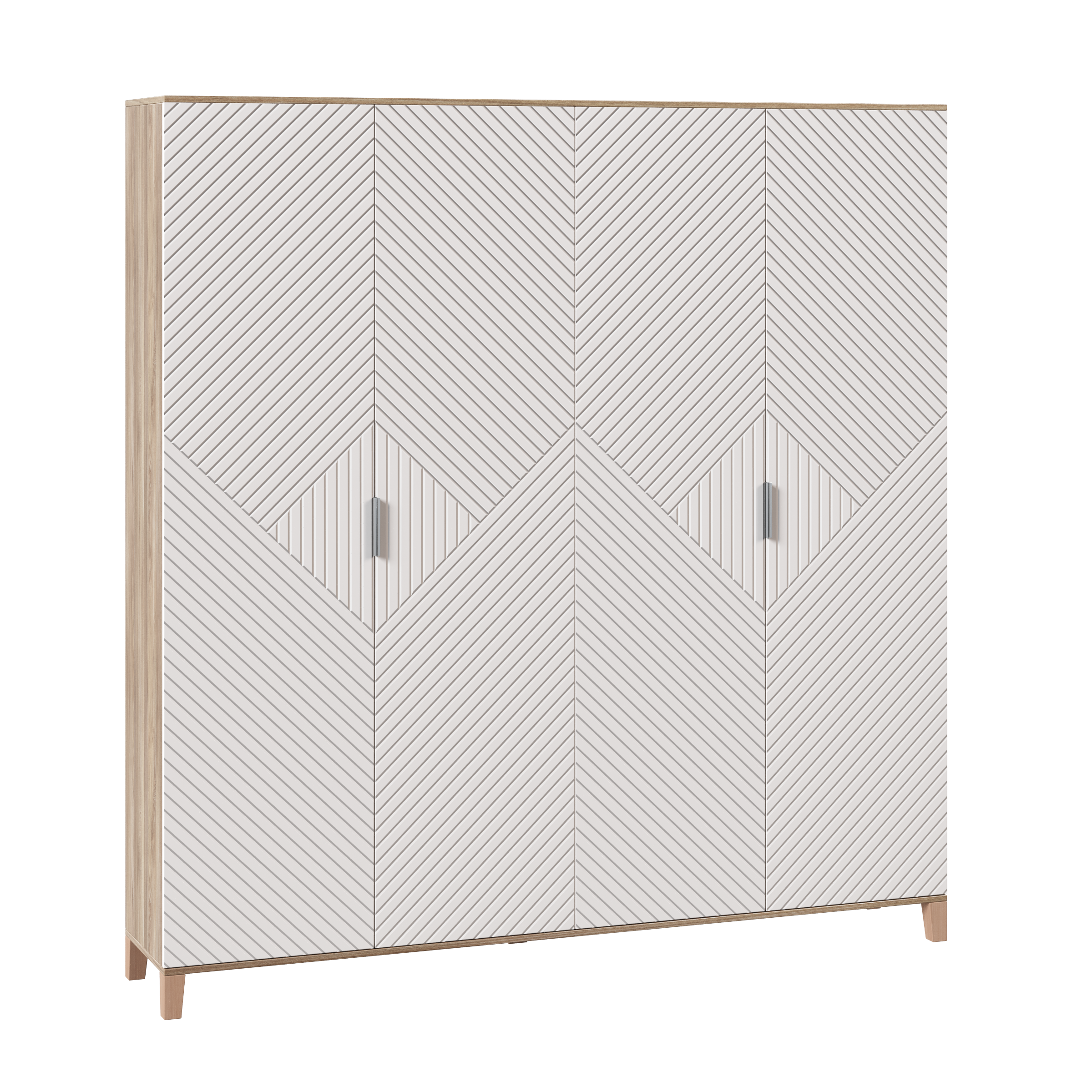 Изображение товара Шкаф распашной Марвин из ЛДСП и МДФ с полками и штангой 200x210x40 см