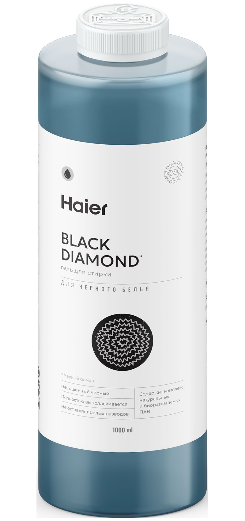 Изображение товара Гель для стирки Haier Черный алмаз для черного белья 1 л Изображение товара Гель для стирки Haier Черный алмаз для черного белья 1 л