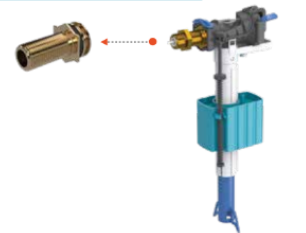 Изображение товара Заливной клапан Izyapi 3/8 для инсталляции с латунным штуцером