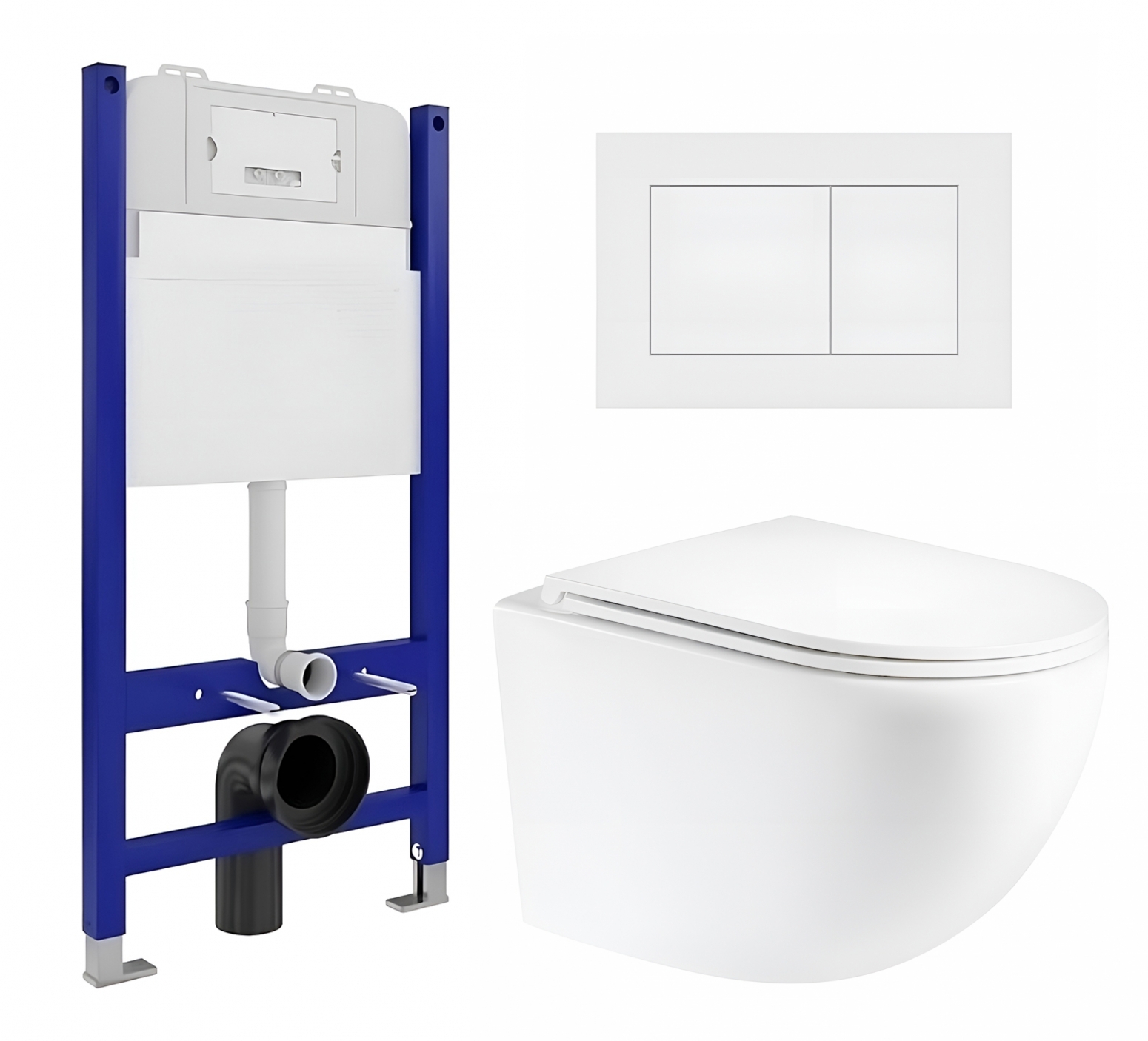 Изображение товара Комплект 3 в 1 инсталляция Enio Tecnico 50 и Унитаз Unico