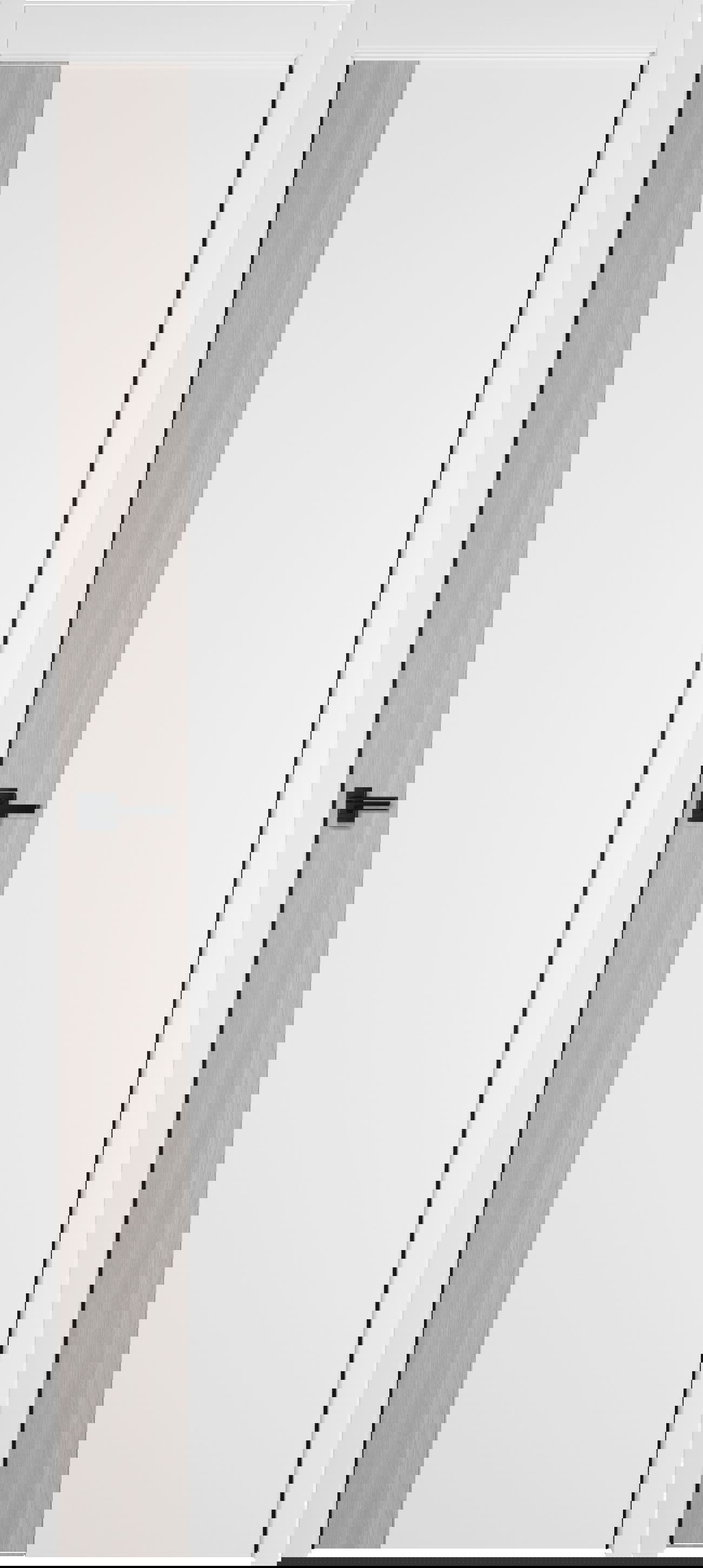 Изображение товара Комплект межкомнатной двери Vfd Urban V глухая 200x70см ПВХ цвет emalex ice/stone oak вертикальный с коробом и наличниками