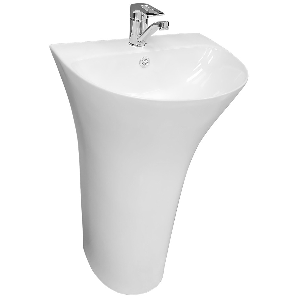 Изображение товара Раковина моноблок Bloomix Akra G307 47.5см белая напольная керамика Германия