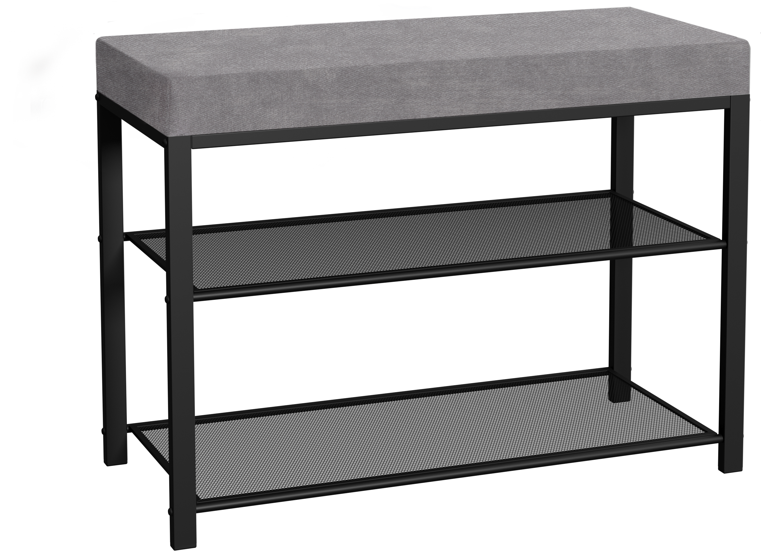 Изображение товара Банкетка ЗМИ Торонто 23S 67x49x30 см 2 полки металл цвет черно-серый