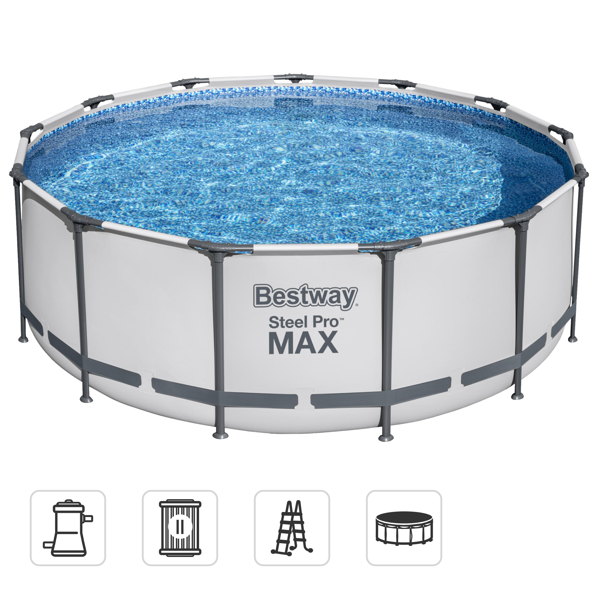 Каркасный бассейн Bestway Steel Pro Max 3.96x1.22 12690 л - 1