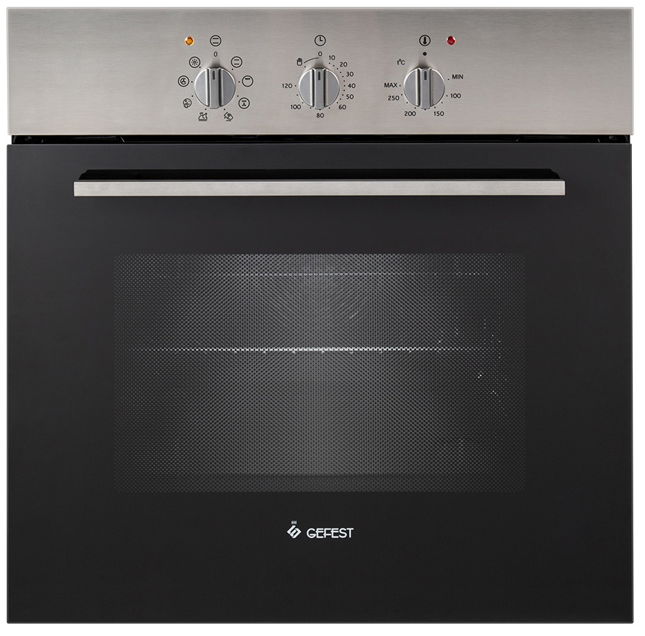 Изображение товара Встраиваемый духовой шкаф Gefest ЭДВ ДА 602-01 Н1М 59.8х59.5х56.5 см цвет нержавеющая сталь, черный