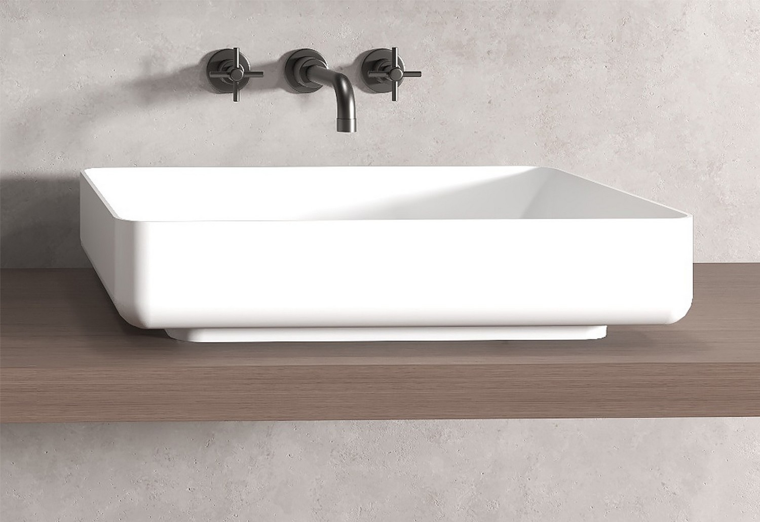 Изображение товара Раковина накладная Abber Stein 55см цвет белый матовый