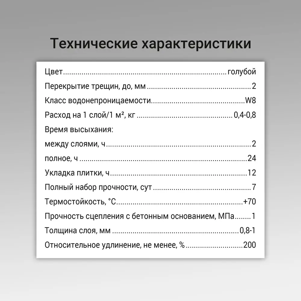 Гидроизоляция Unis Blue Membran 4 кг - 2