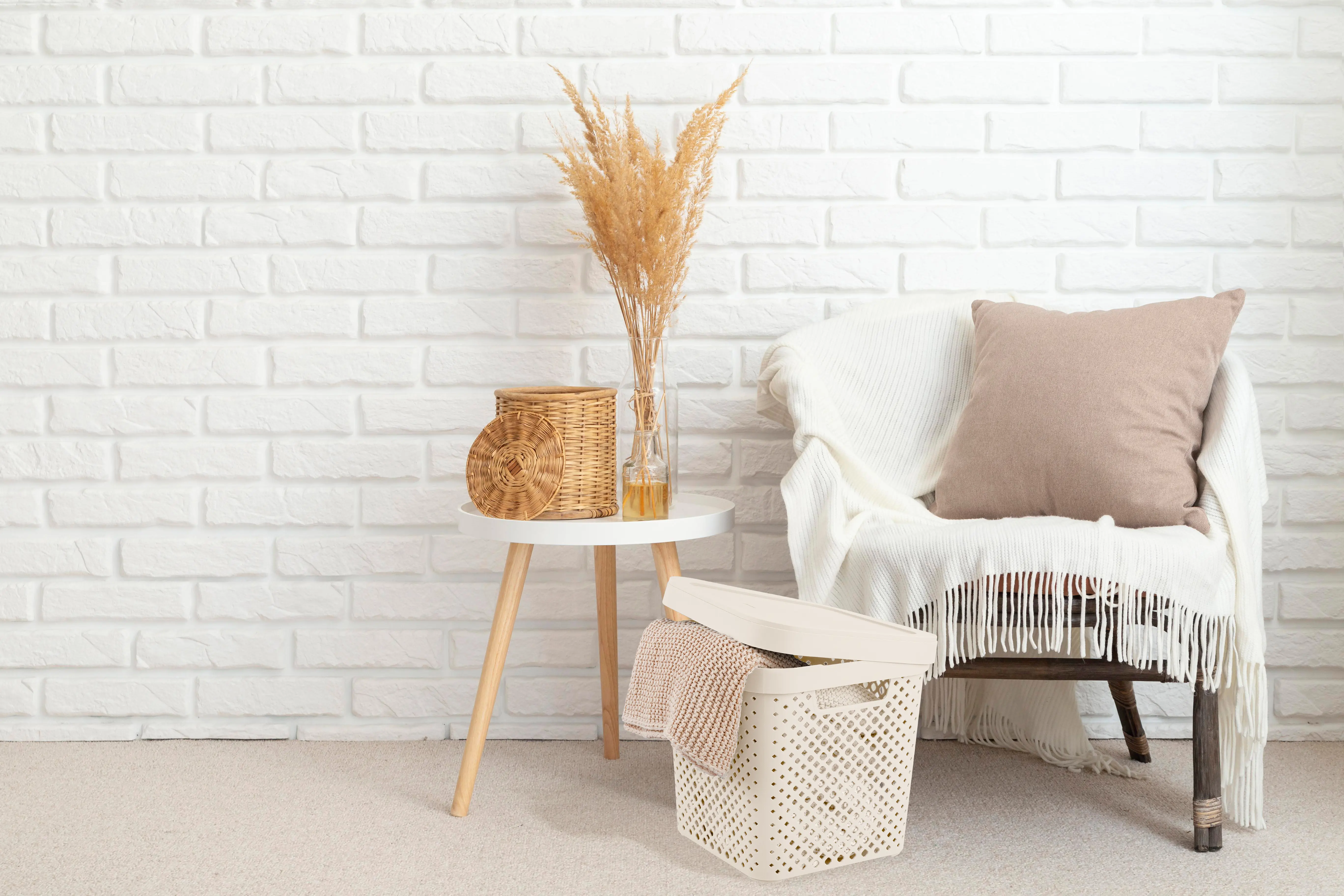 Корзина для хранения Plast Team Mien 31x30x31 см полипропилен цвет молочный - 6