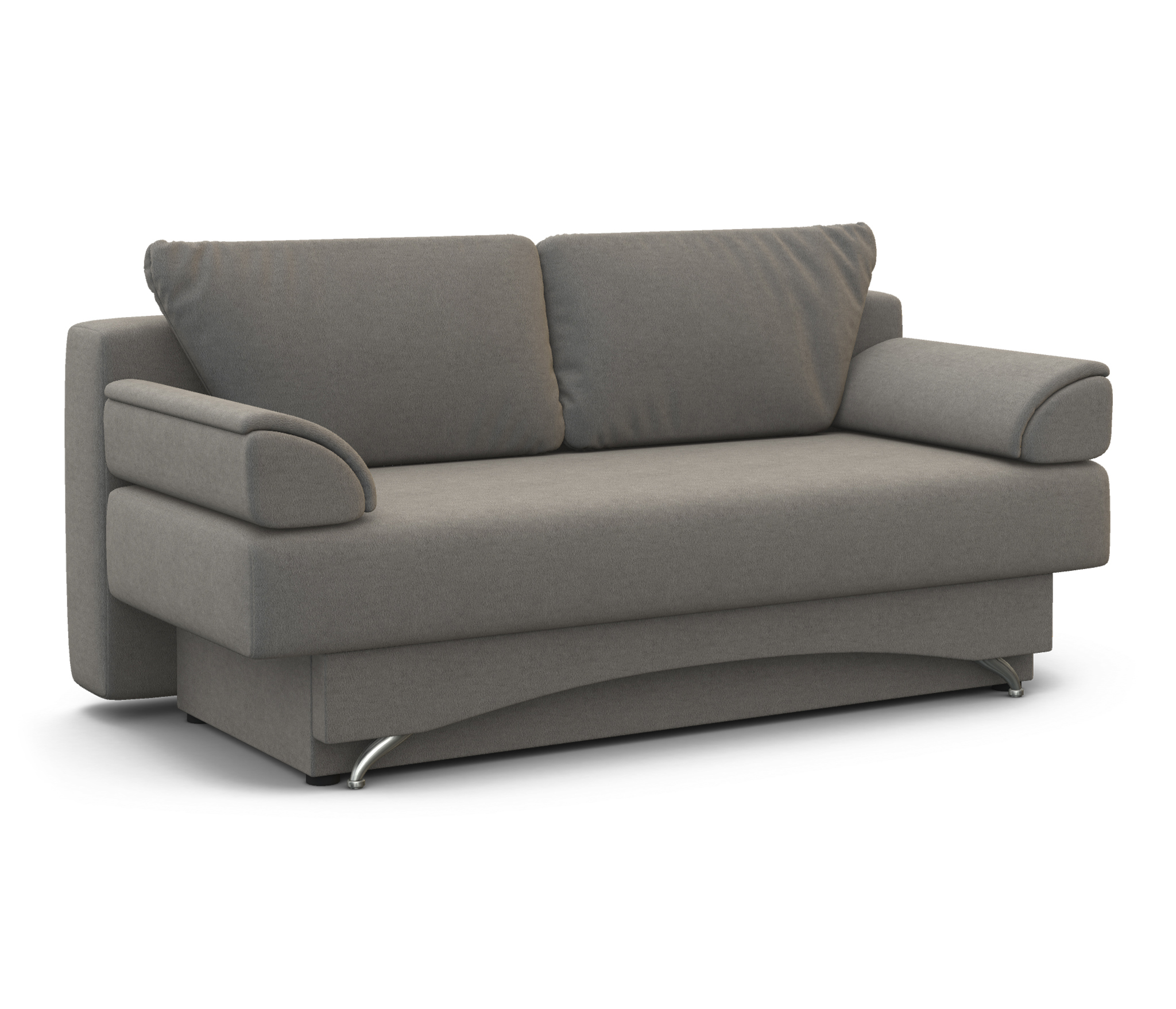 Изображение товара Диван раскладной Шарм-дизайн Евро 190x69x87 см велюр цвет серый