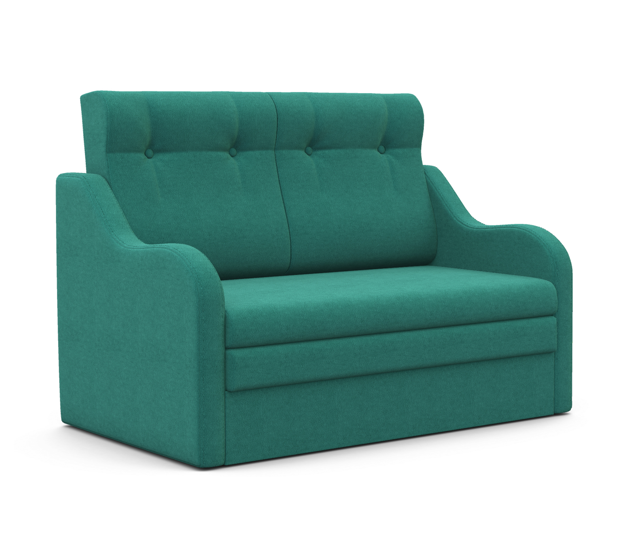 Изображение товара Диван раскладной Шарм-дизайн Классика 2В велюр бирюзовый 140x101 см