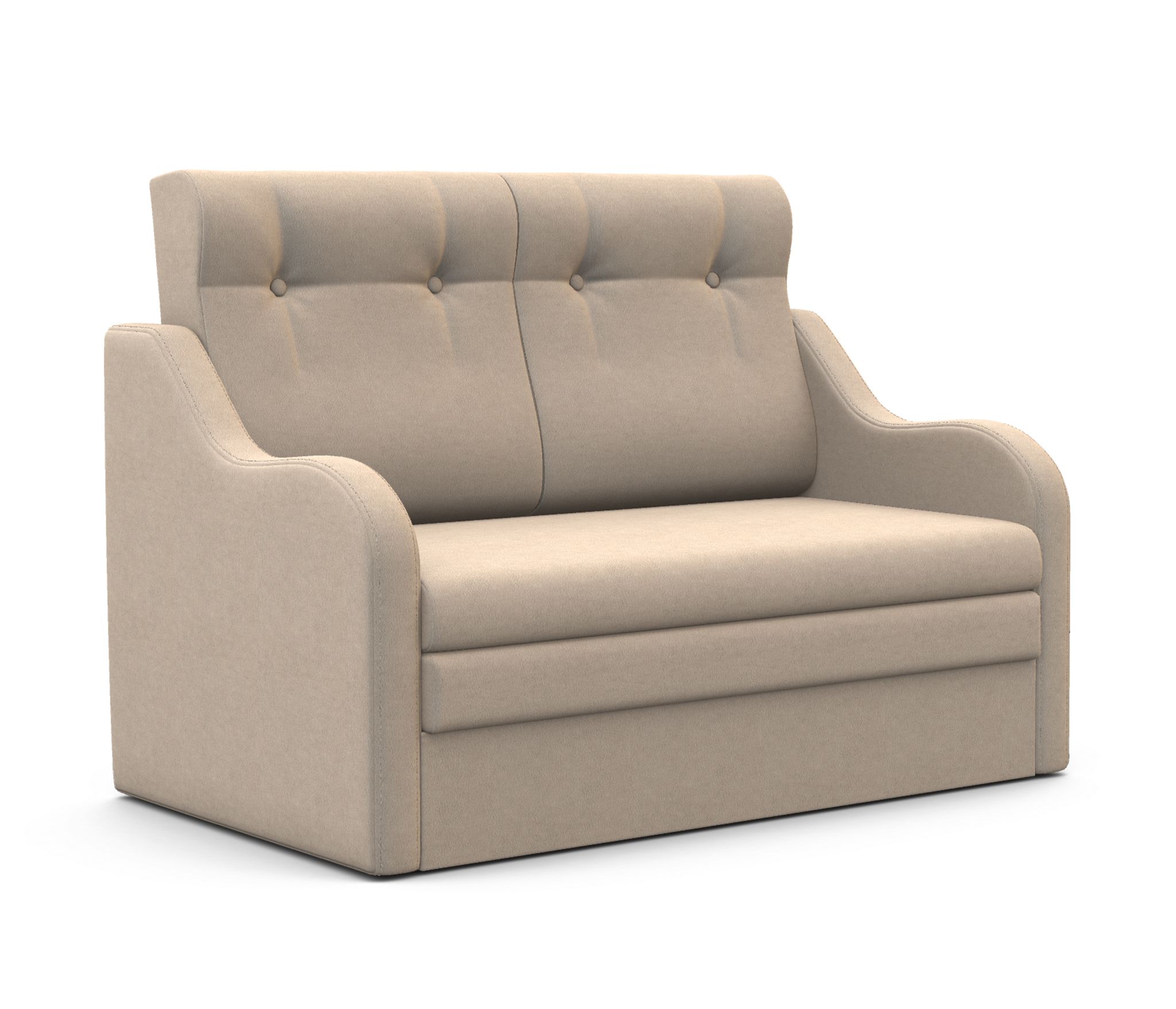 Изображение товара Раскладной диван Классика 2В из велюра бежевый 140x101x83 см