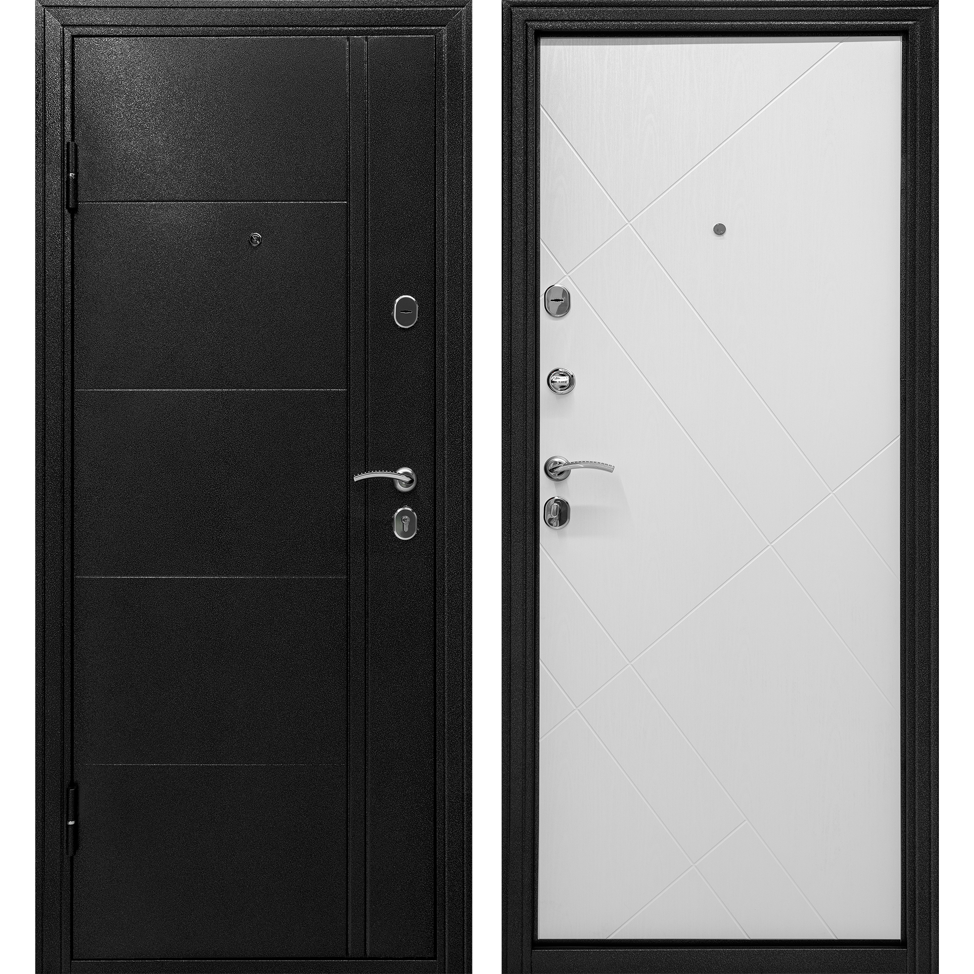 Изображение товара Входная дверь Форпост 65 левый антик серебро/белый 205x96 см