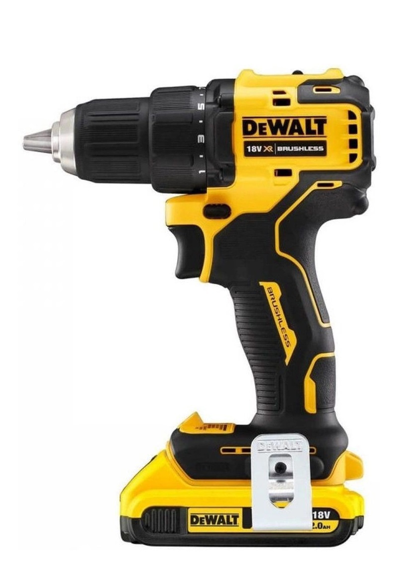 Изображение товара Дрель-шуруповерт аккумуляторная бесщеточная Dewalt DCD708D2T-QW, 18 В Li-Ion 2x2 Ач