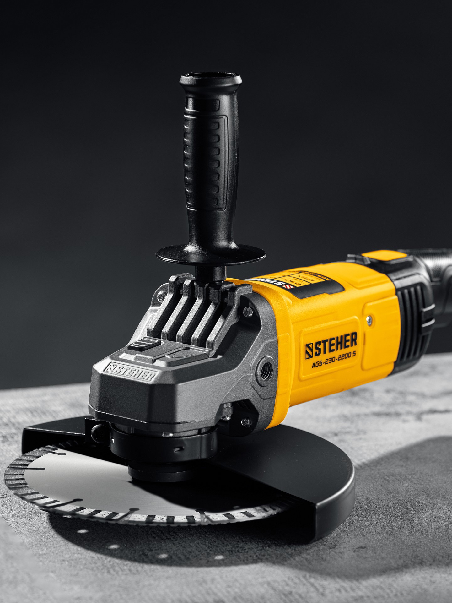 Изображение товара УШМ Steher AGS-230-2200 S 2200 Вт, 230 мм