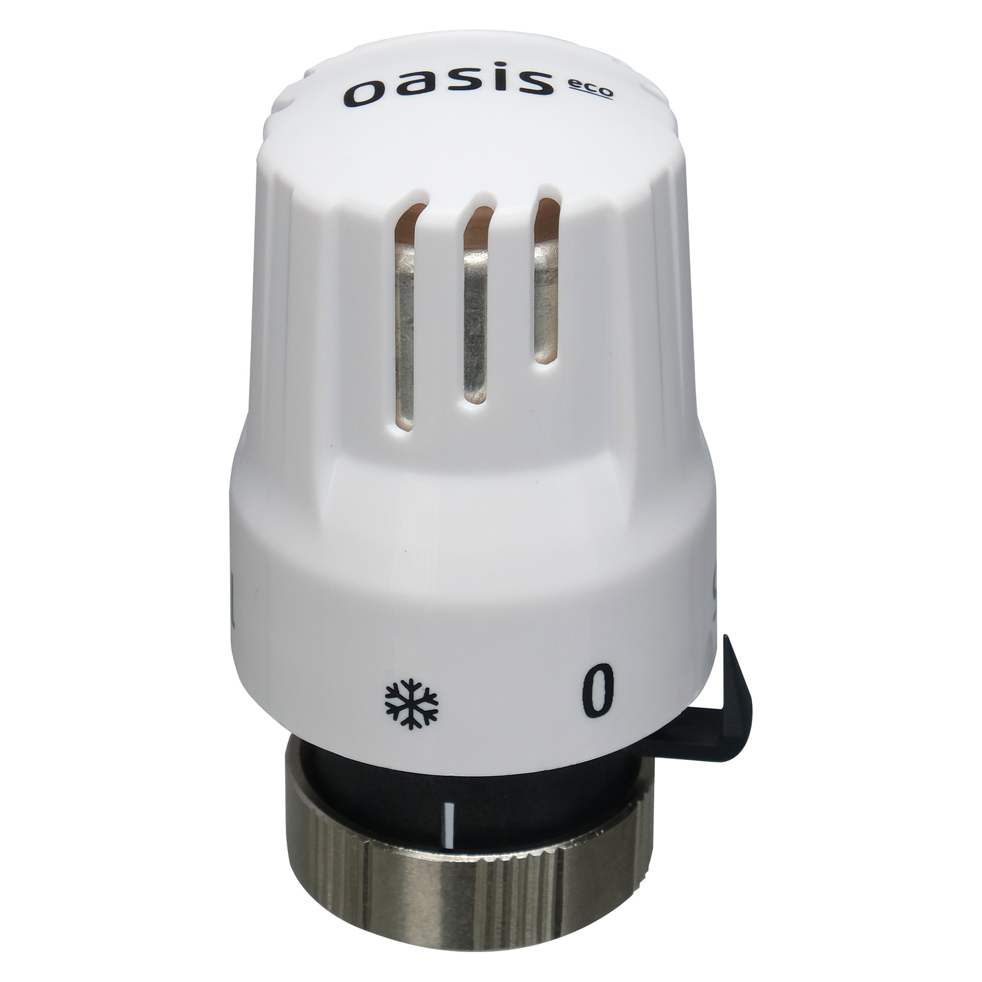 Изображение товара Жидкостная термостатическая головка Oasis Eco T101 диаметр M30x1,5 белая для радиатора