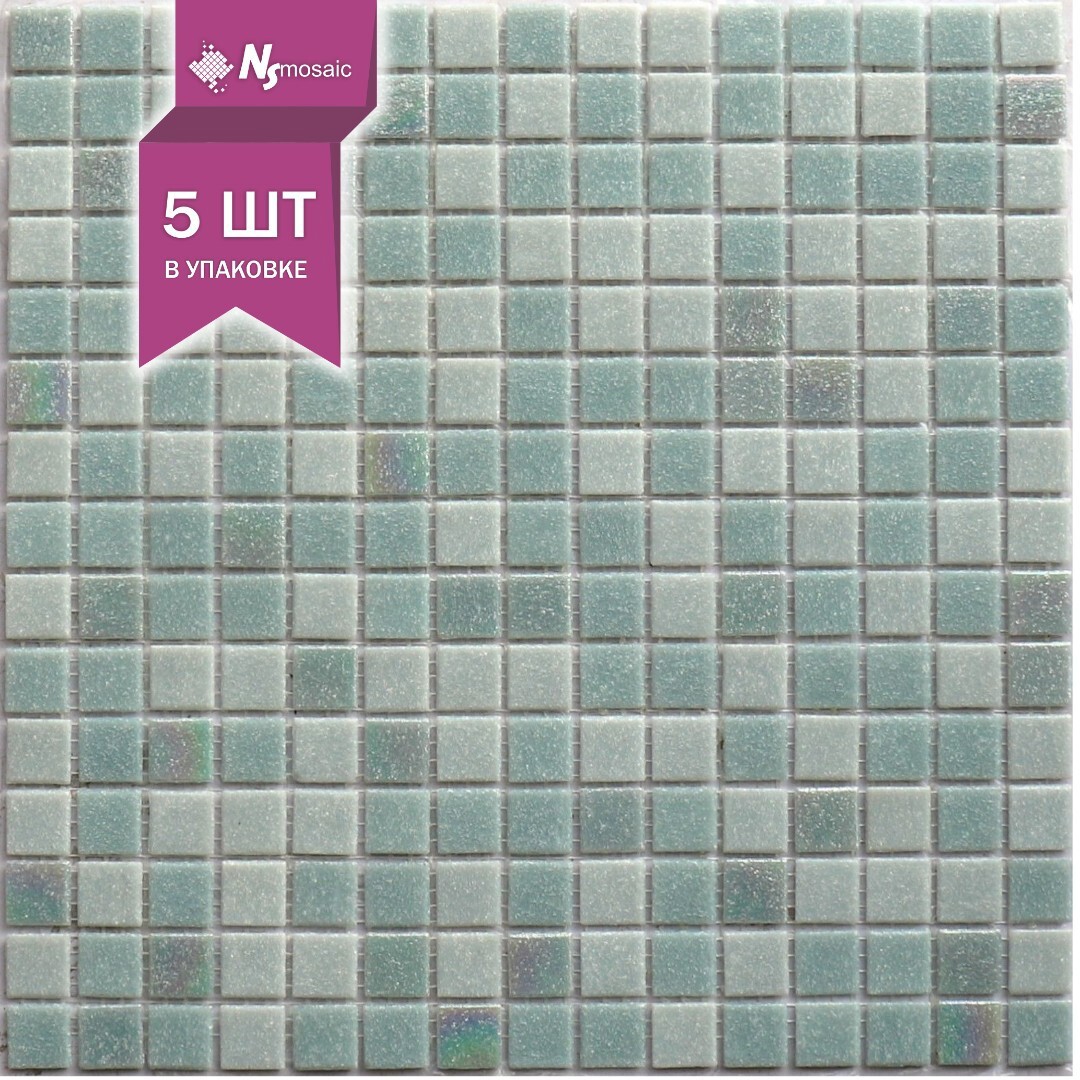 Изображение товара Стеклянная мозаика NSMOSAIC MIX25 32.7x32.7 см для интерьеров и бассейнов