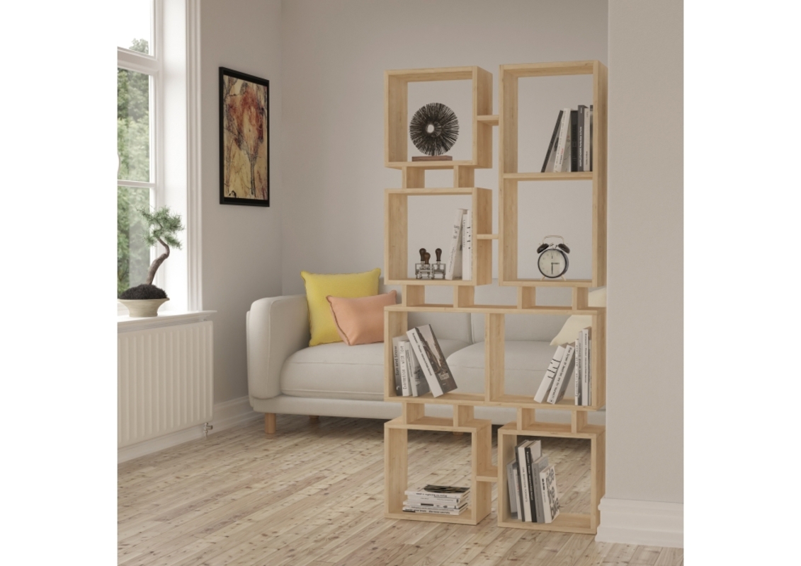 Изображение товара Стеллаж деревянный Leve home 79x167x24 см нагрузка до 5 кг МДФ с покрытием цвет дуб Изображение товара Стеллаж деревянный Leve home 79x167x24 см нагрузка до 5 кг МДФ с покрытием цвет дуб