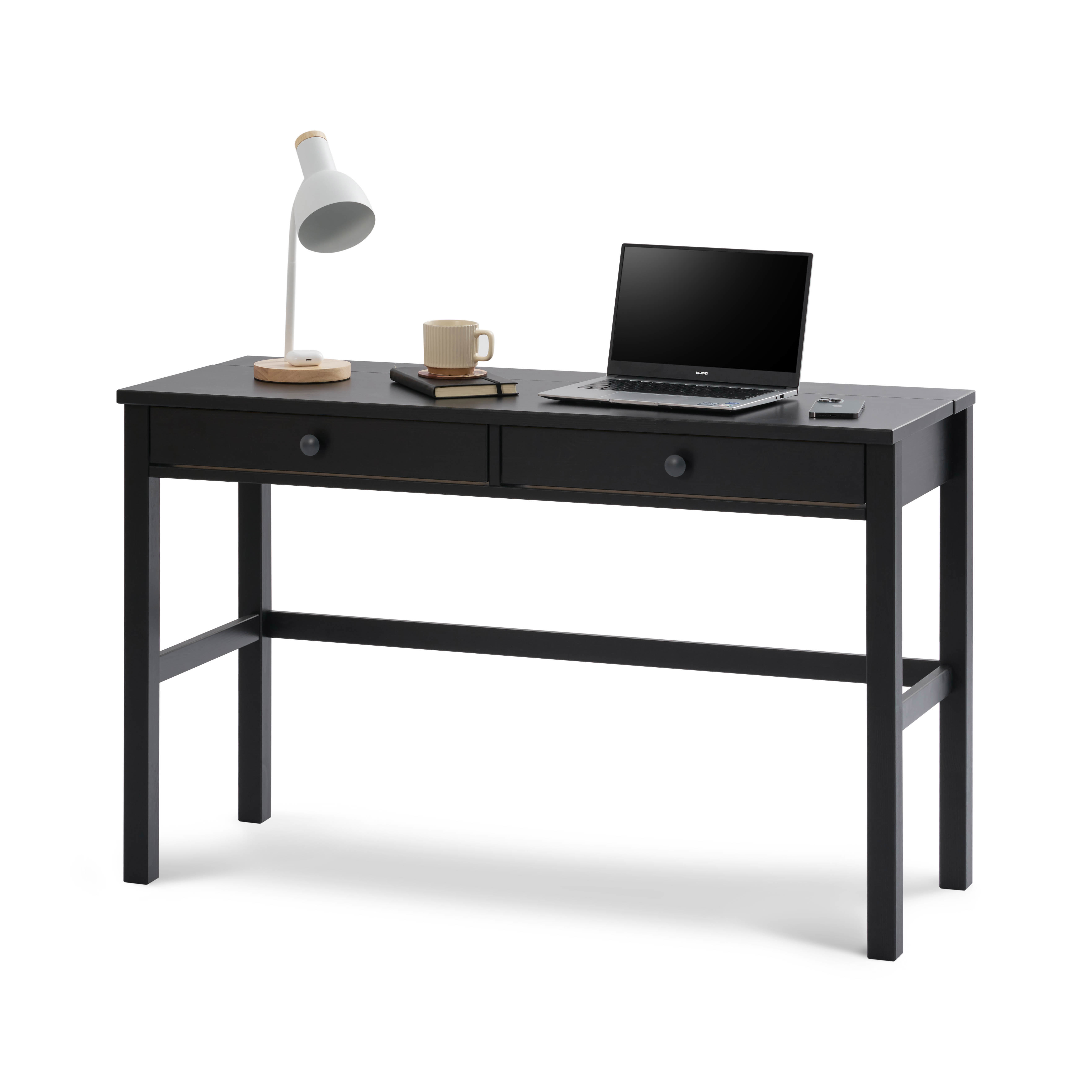 Изображение товара Стол письменный Лузалес Кымор 1052010105 121x75x47 см массив сосны цвет черный