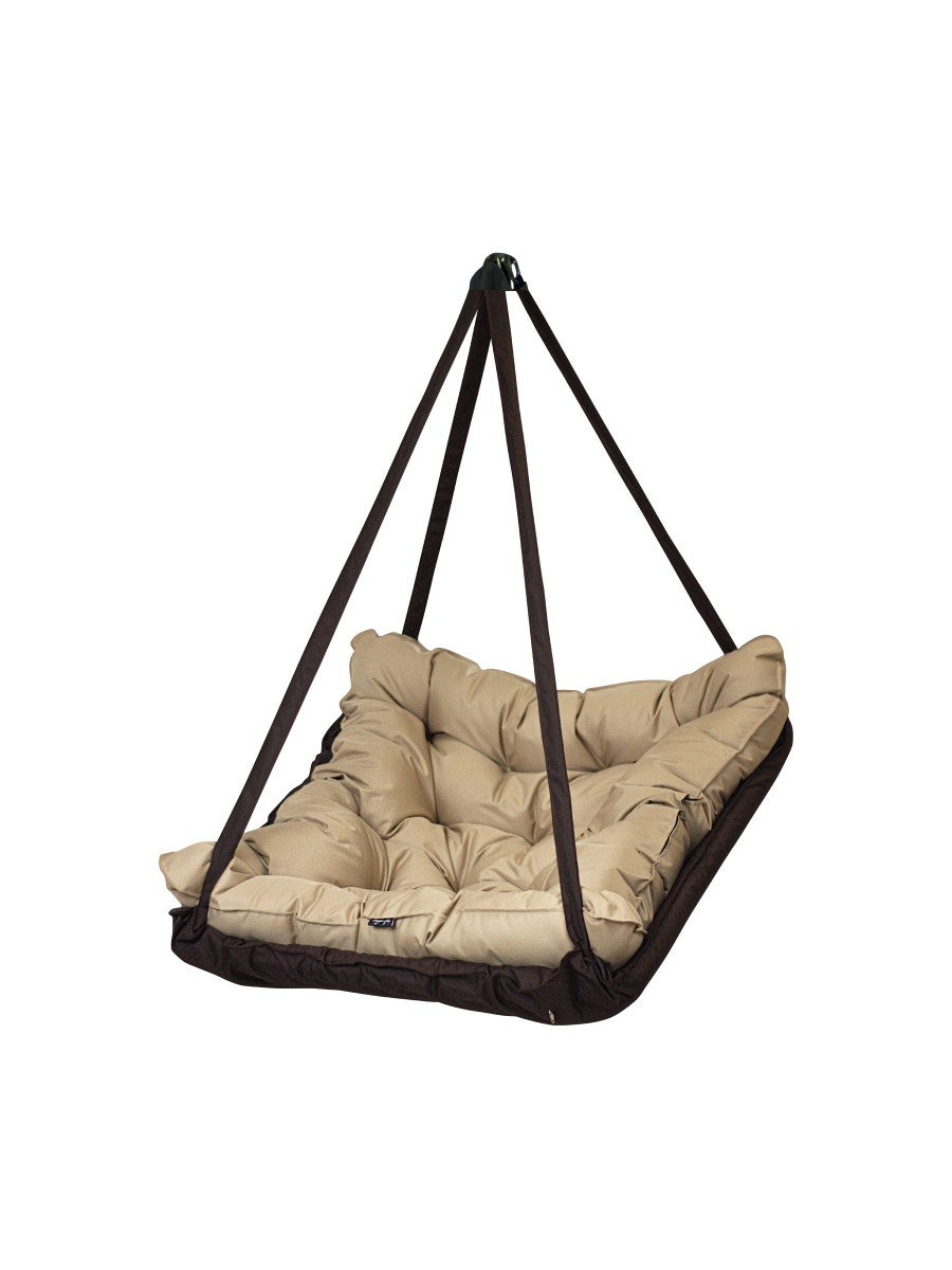 Изображение товара Качели садовые КТШОКБЕЖ90 1-но местные до 150 кг коричневый/бежевый