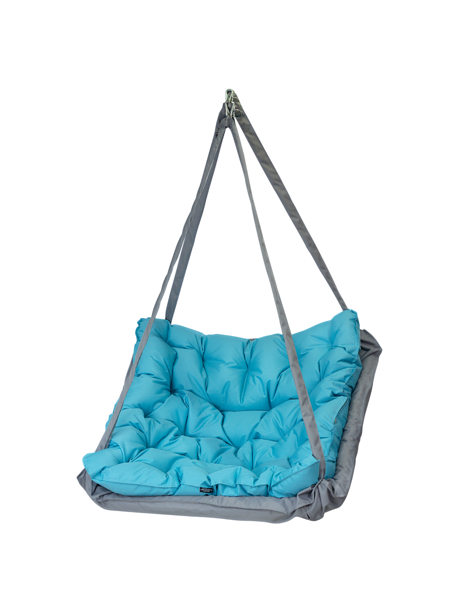 Изображение товара Качели садовые КТССЕРГОЛ90 серый/голубой до 150 кг