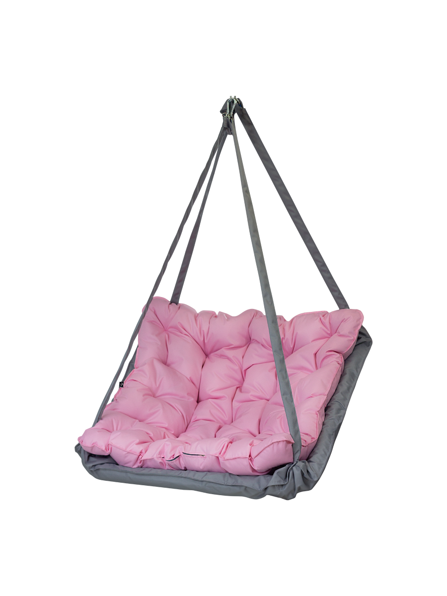 Изображение товара Качели садовые КТССЕРРОЗ90 1-но местные до 150 кг серый/розовый