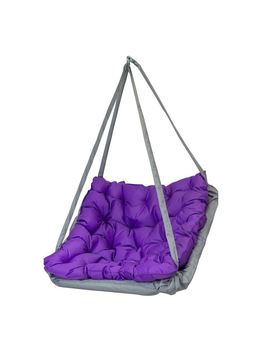 Изображение товара Качели садовые КТССЕРФИОЛ90 для дачи и сада, одно место, серый фиолетовый