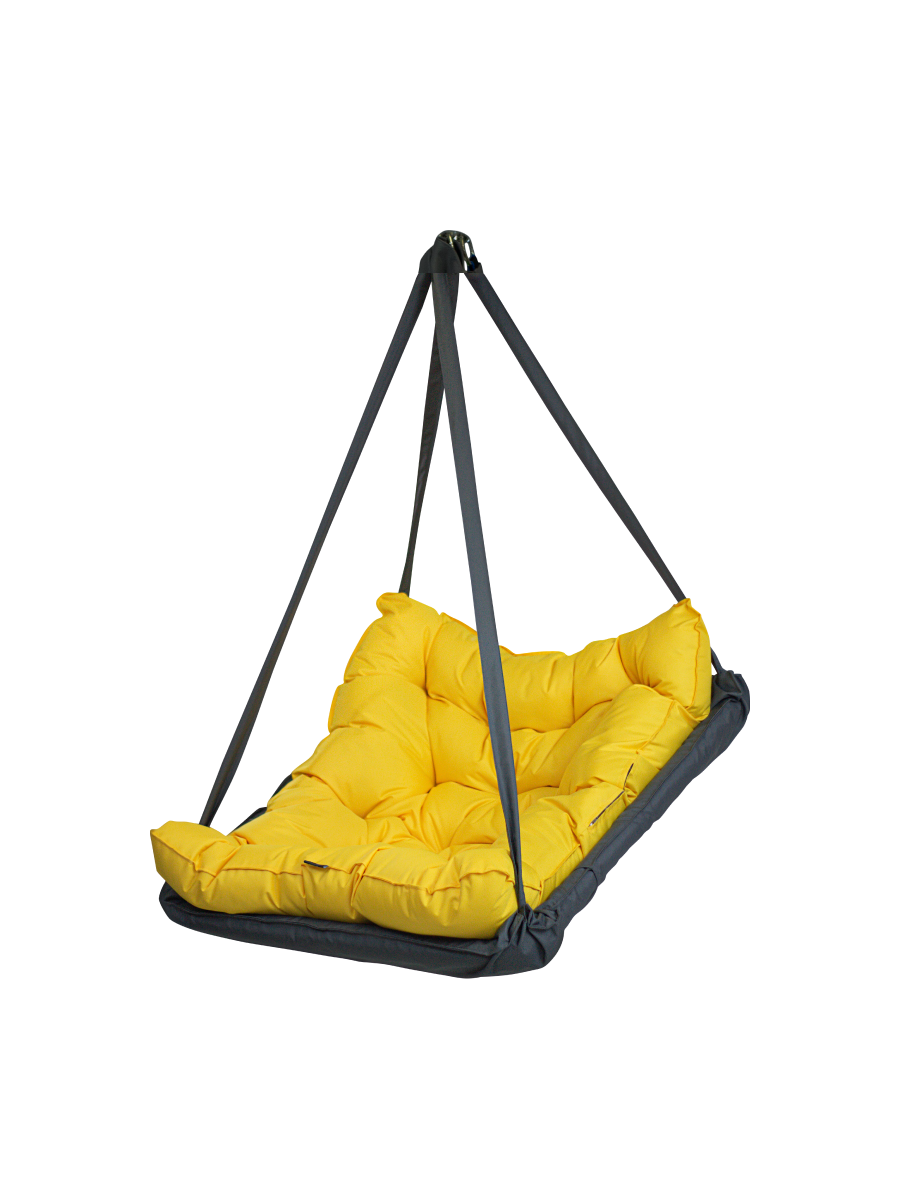 Изображение товара Качели садовые КТТСЕРЖЕЛ90 1-но местные до 150 кг серый/желтый